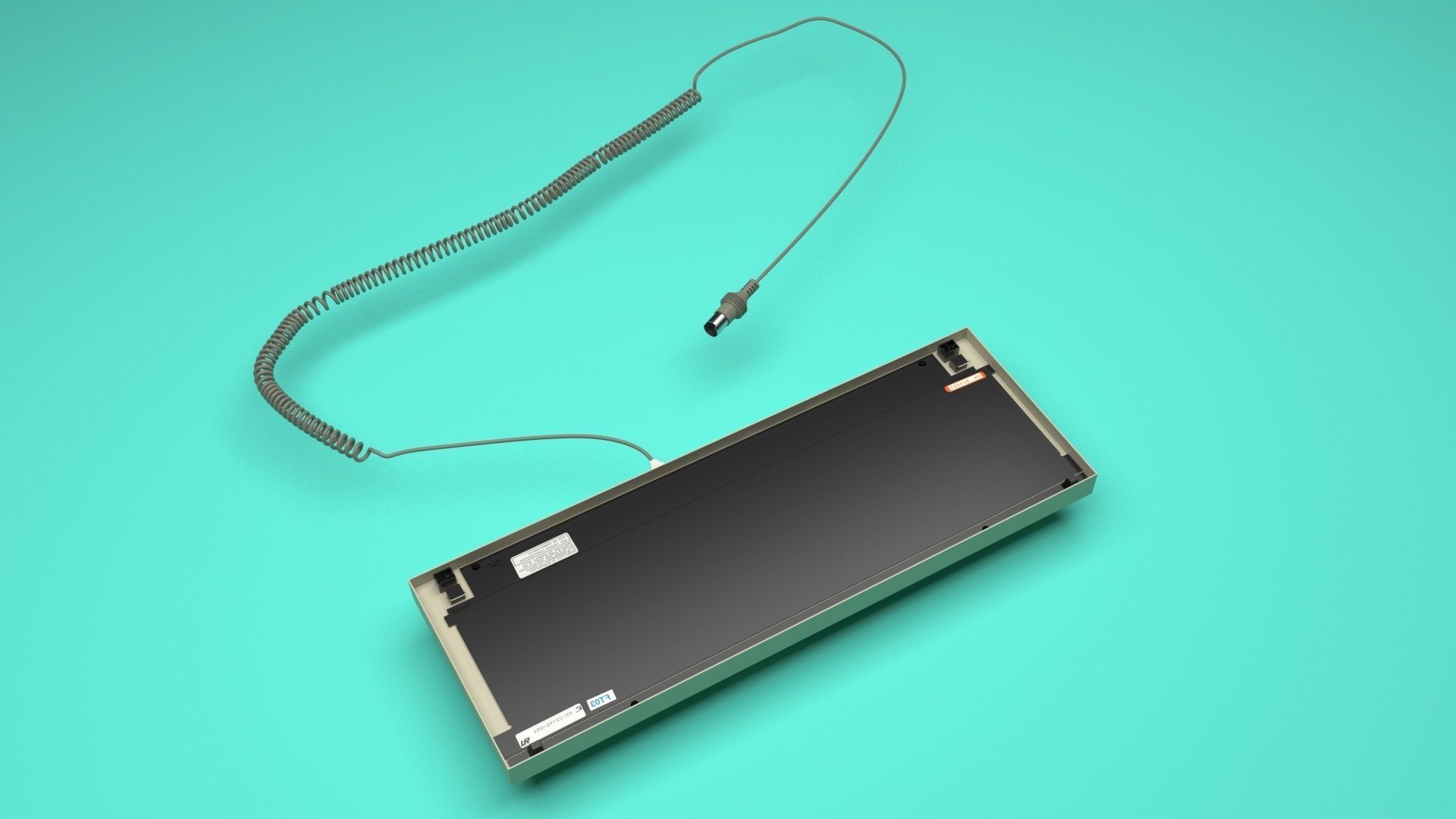 Retro Computer Keyboard 3D model_38