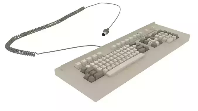 Retro Computer Keyboard 3D model