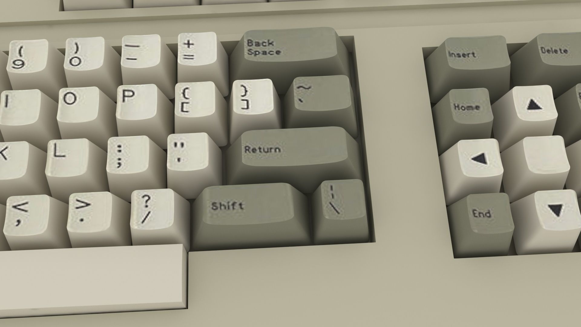 Retro Computer Keyboard 3D model_15