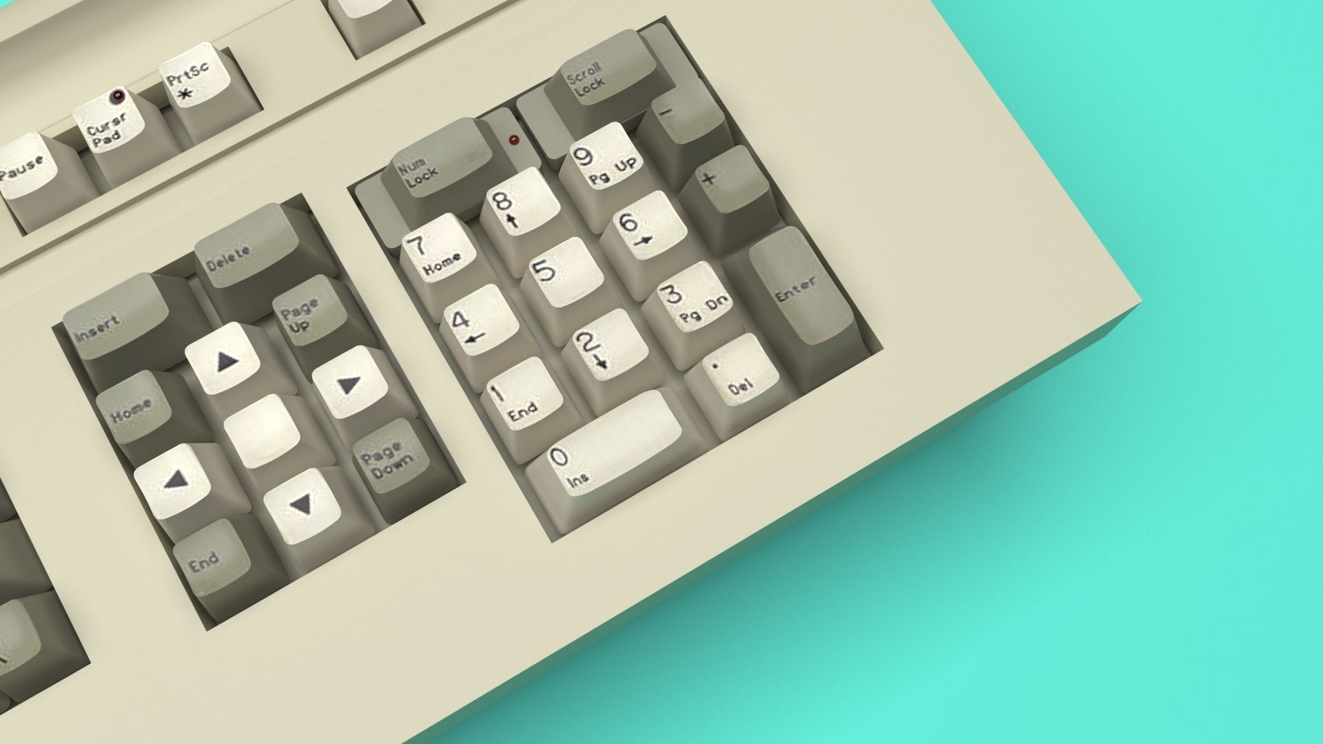 Retro Computer Keyboard 3D model_48