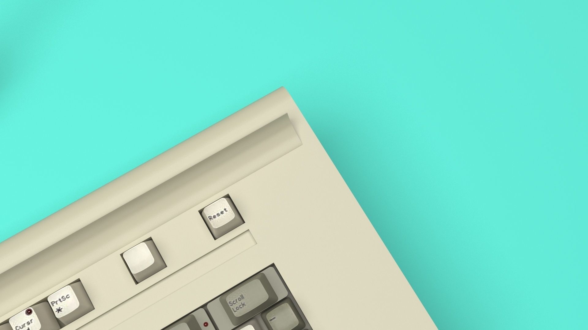 Retro Computer Keyboard 3D model_47