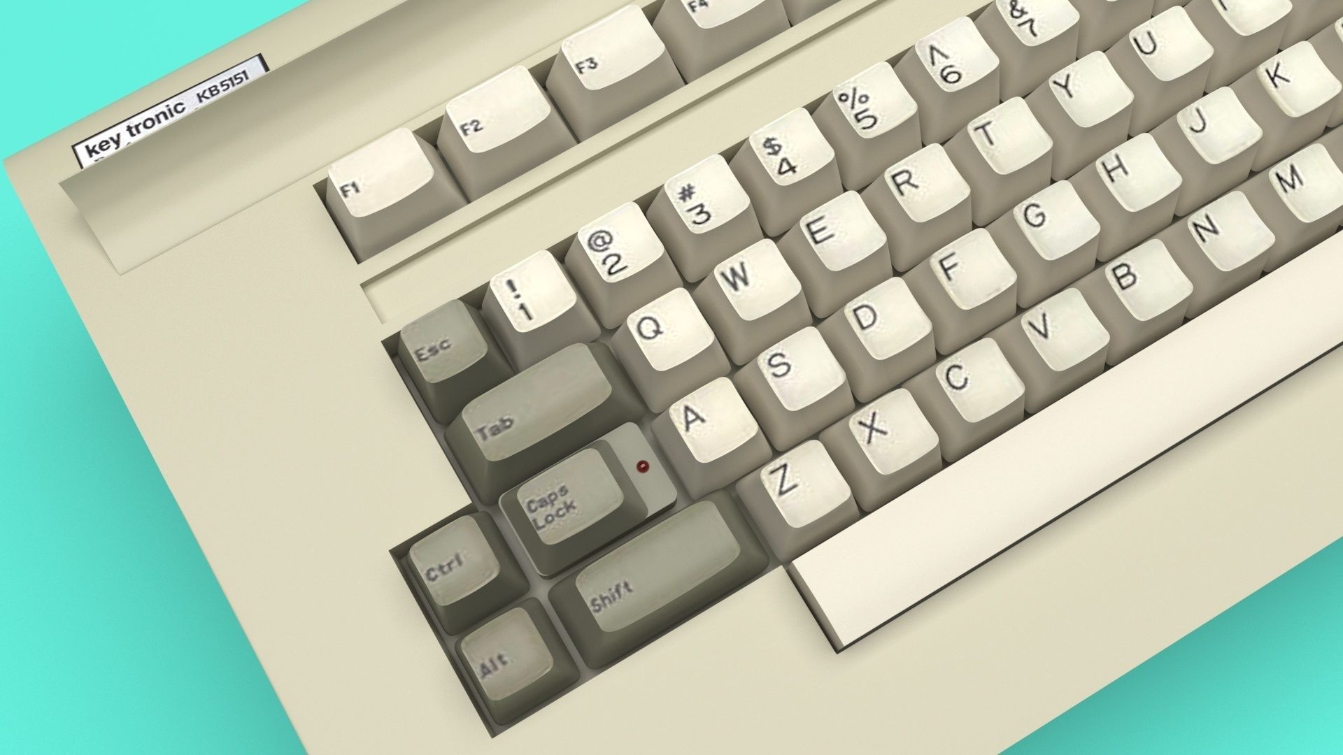 Retro Computer Keyboard 3D model_43
