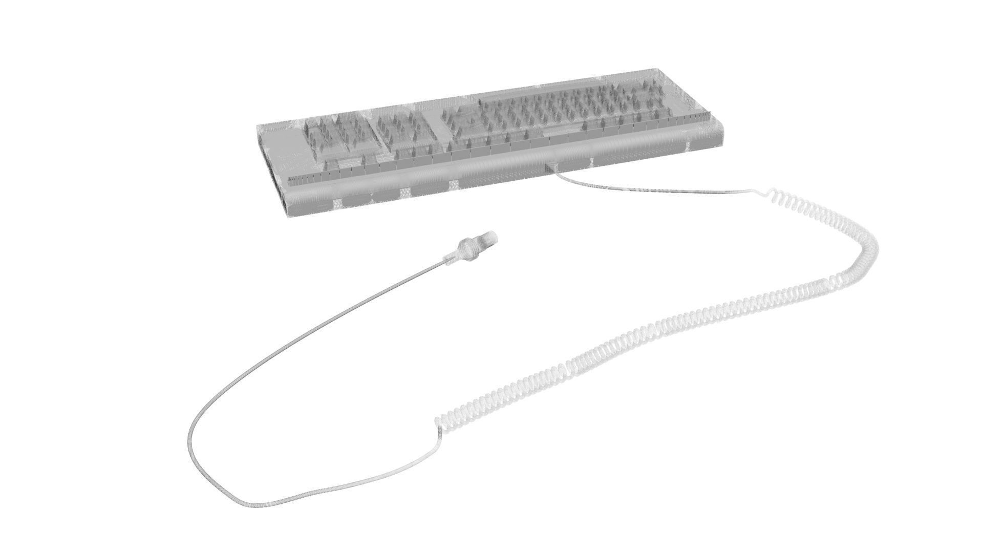 Retro Computer Keyboard 3D model_29
