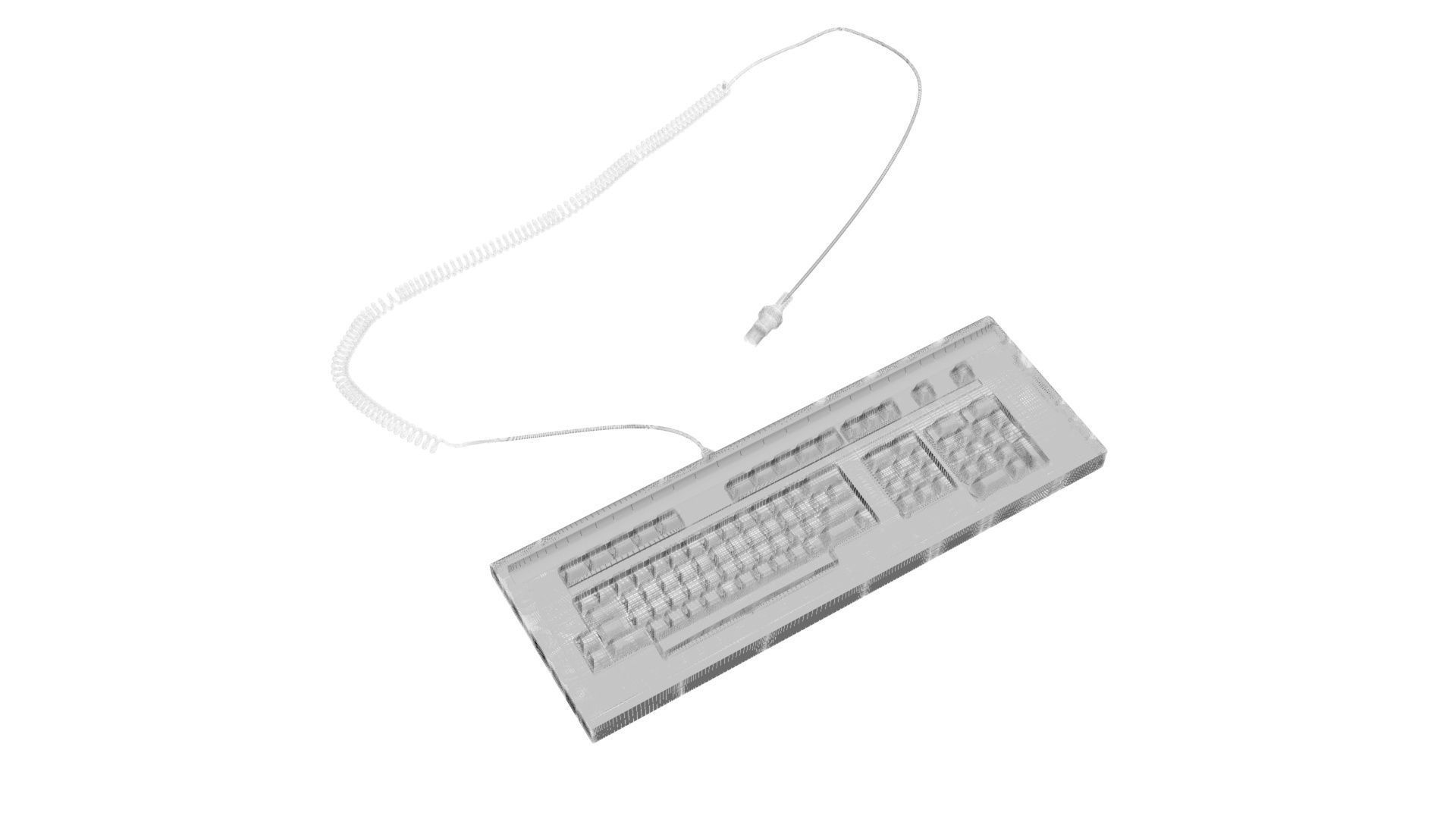 Retro Computer Keyboard 3D model_31