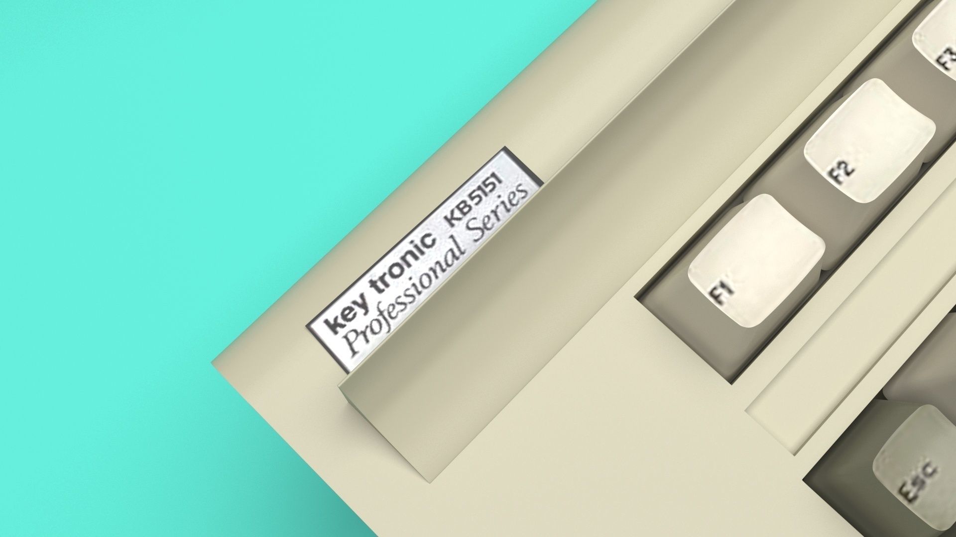 Retro Computer Keyboard 3D model_42