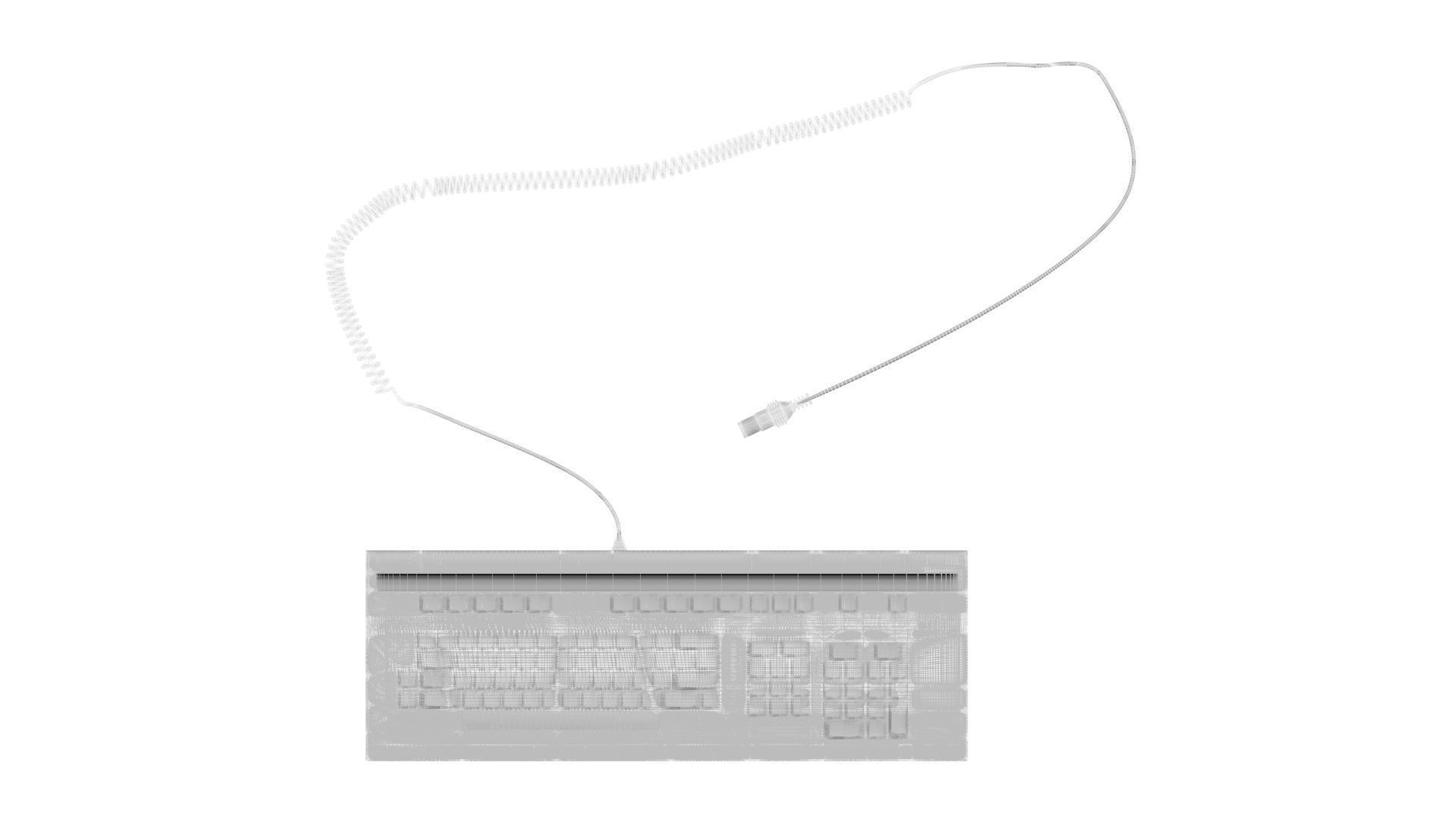 Retro Computer Keyboard 3D model_36