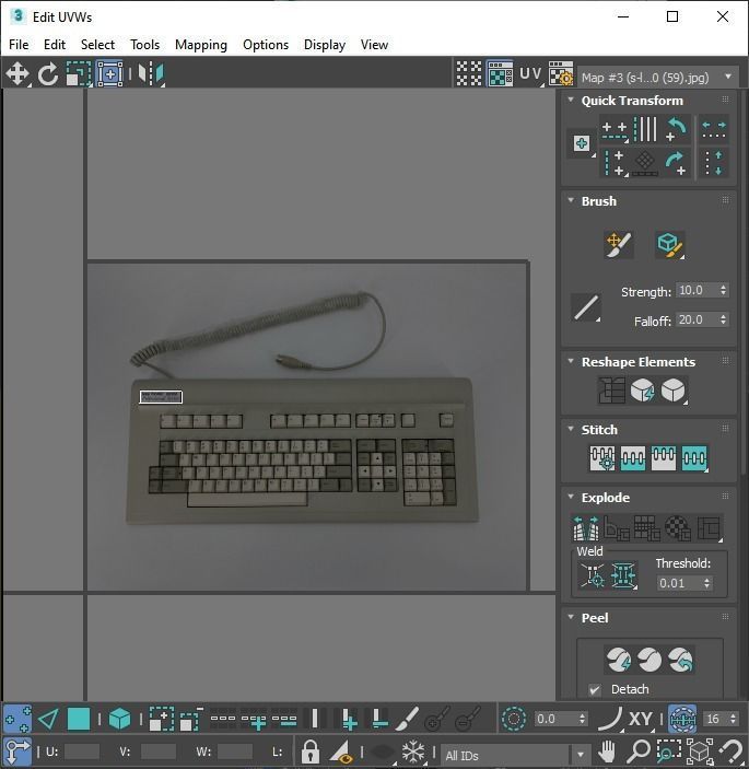 Retro Computer Keyboard 3D model_54