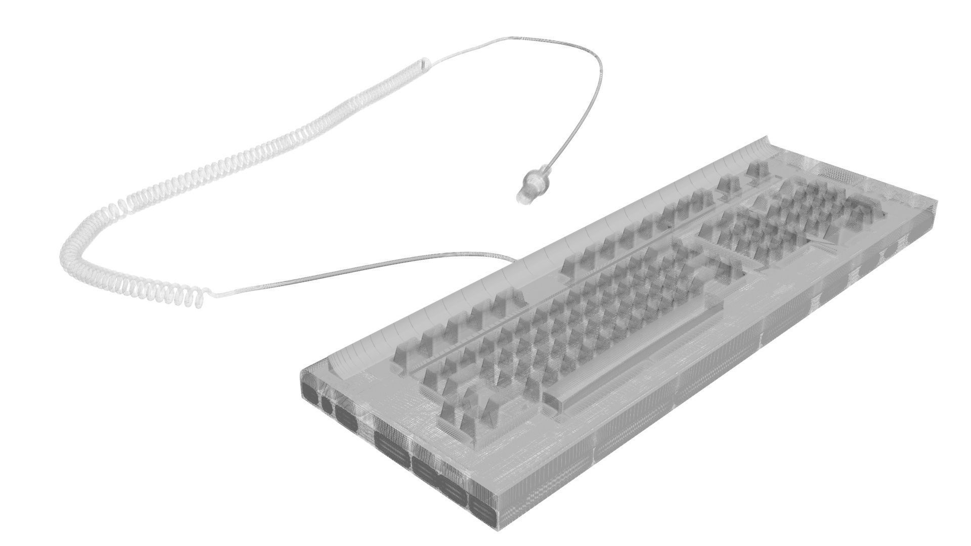 Retro Computer Keyboard 3D model_27