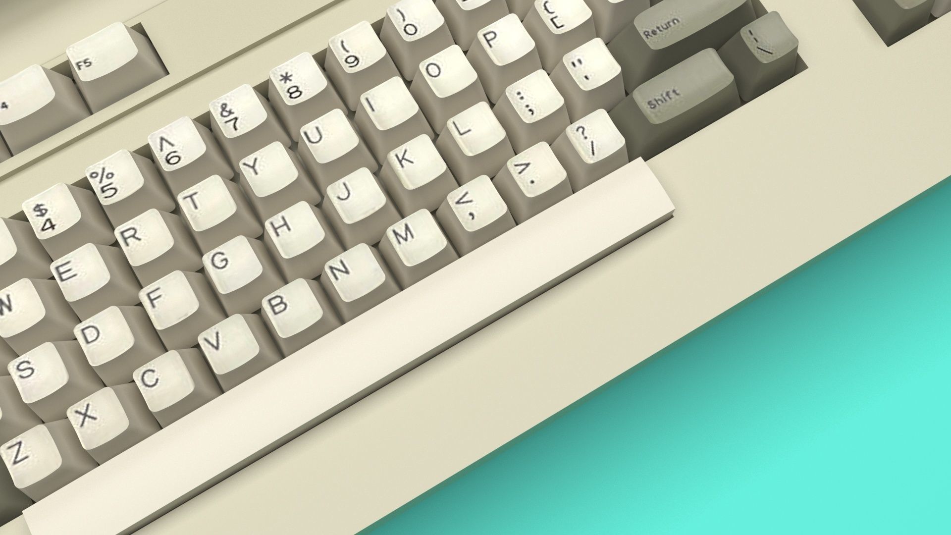 Retro Computer Keyboard 3D model_44