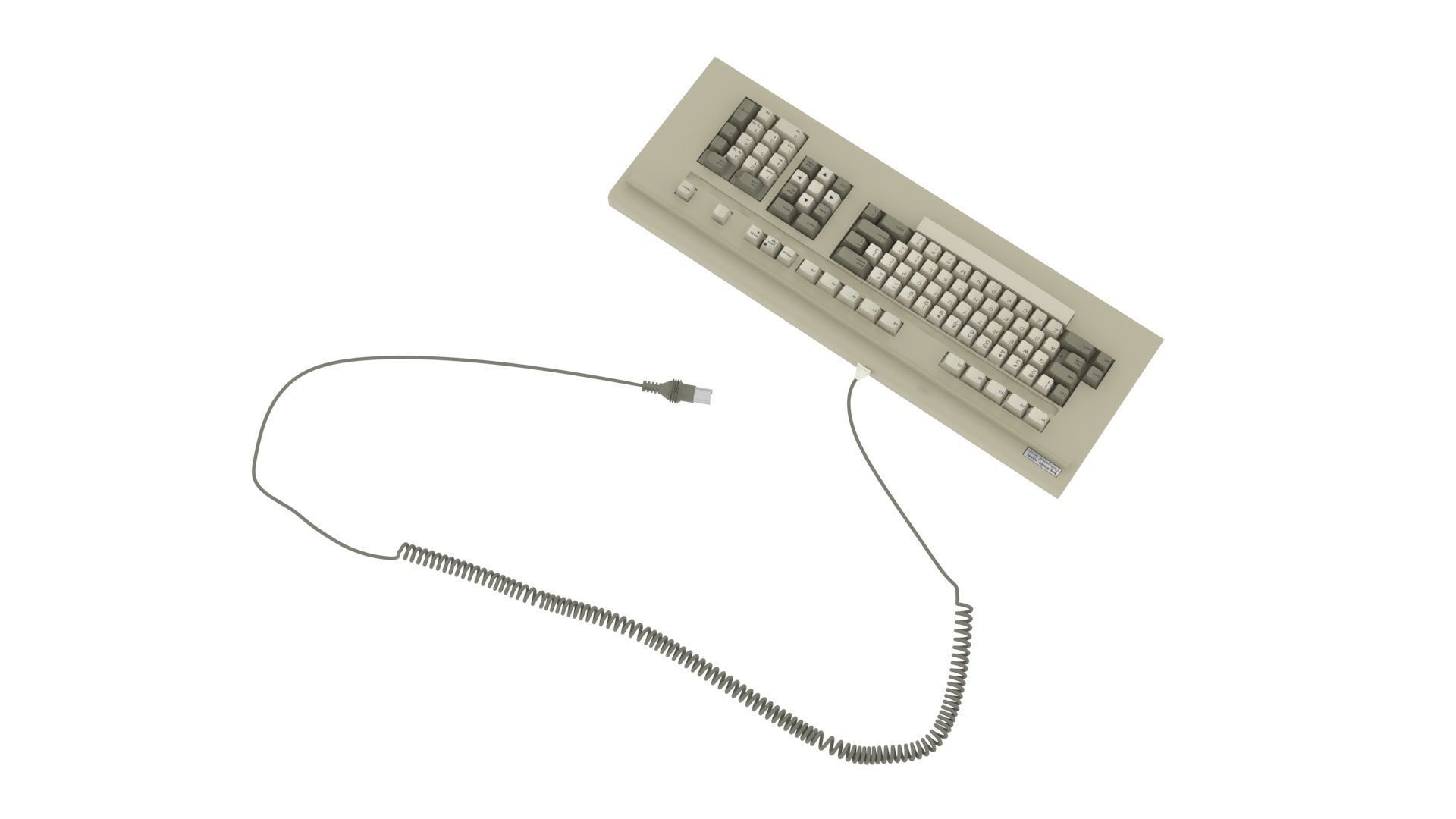 Retro Computer Keyboard 3D model_3