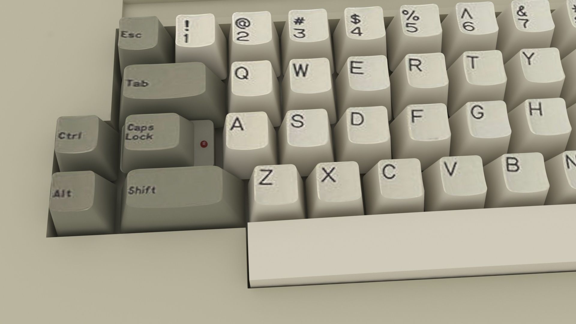 Retro Computer Keyboard 3D model_13