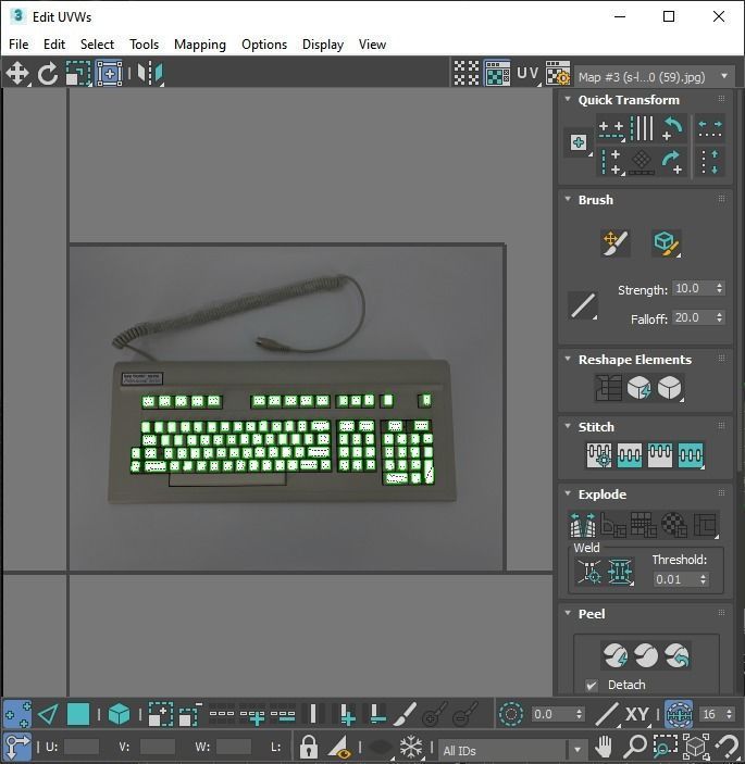 Retro Computer Keyboard 3D model_52