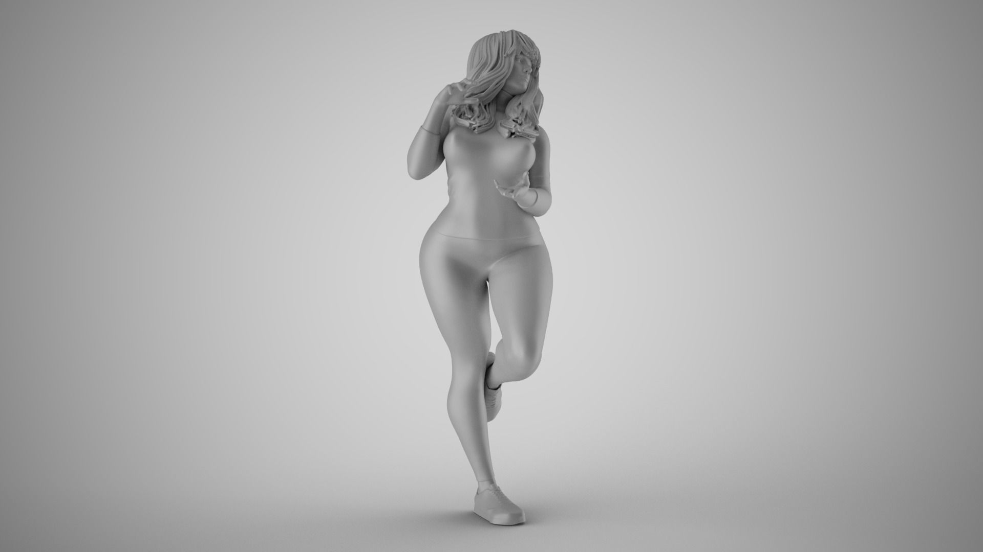 Shimmery Woman 2 3D print model_3