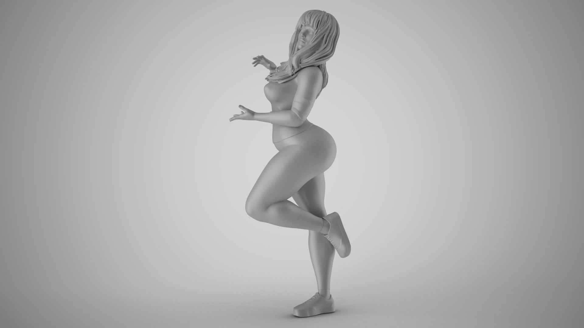 Shimmery Woman 2 3D print model_1