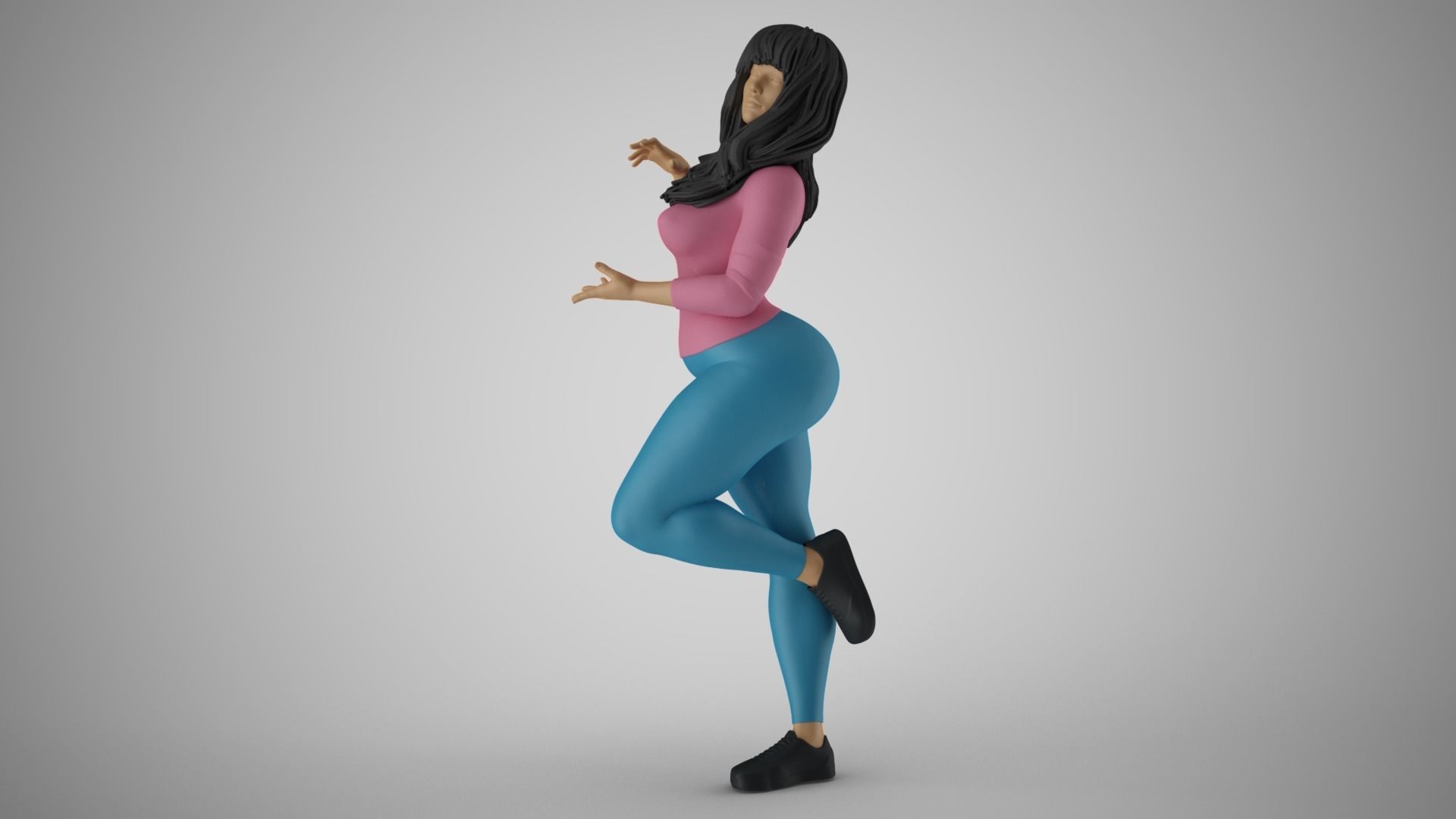 Shimmery Woman 2 3D print model_10