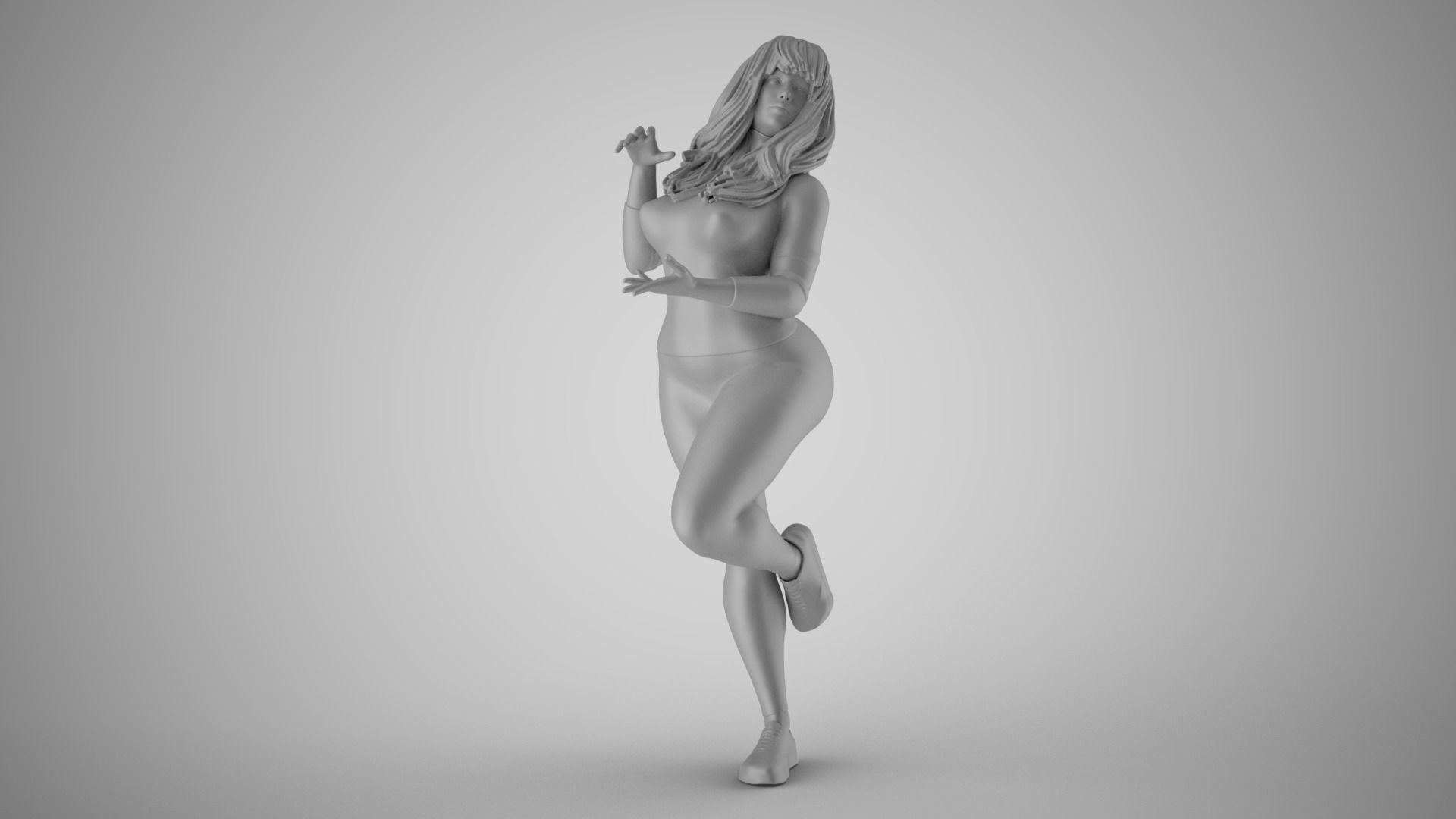 Shimmery Woman 2 3D print model_2