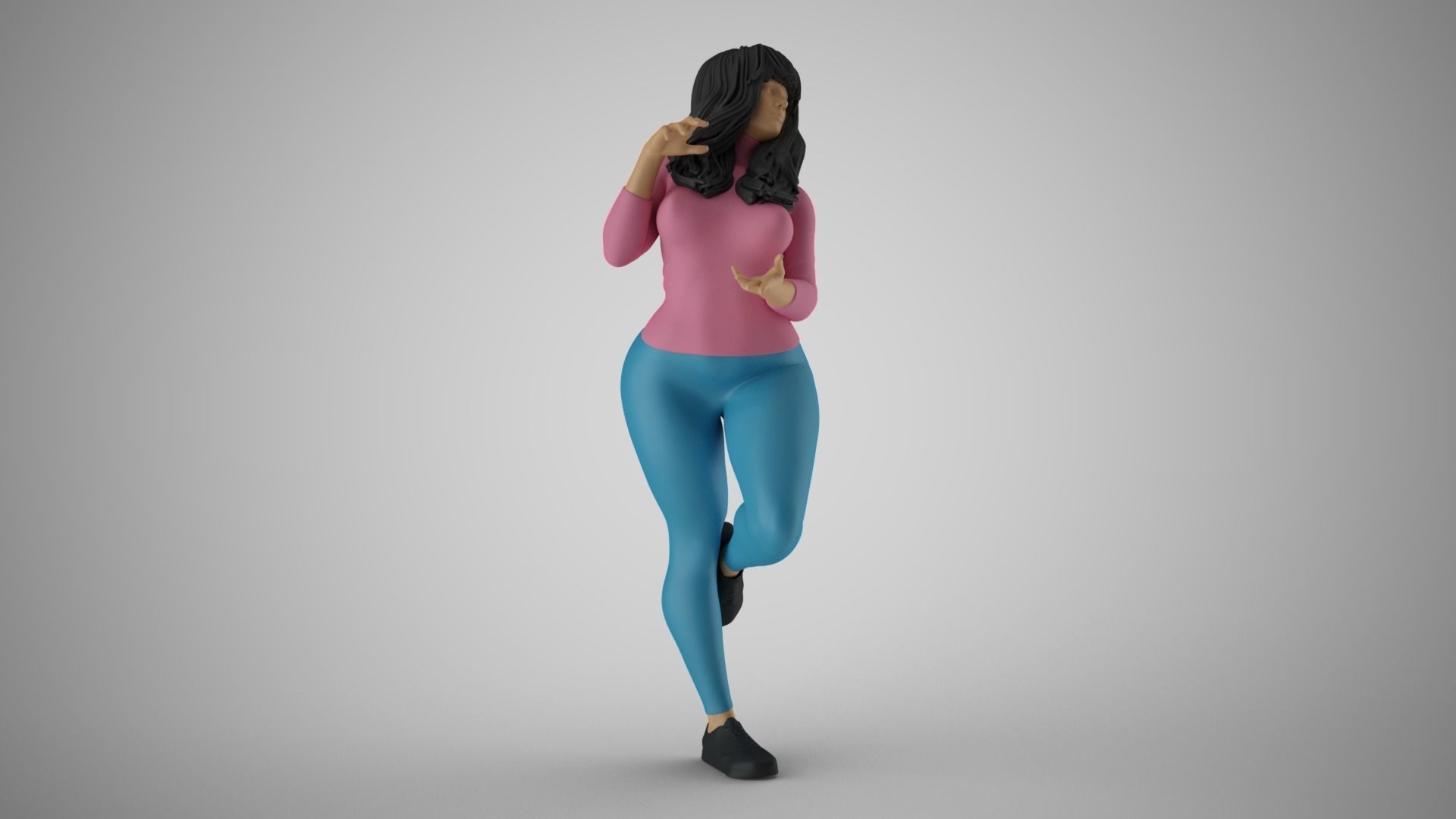 Shimmery Woman 2 3D print model_4