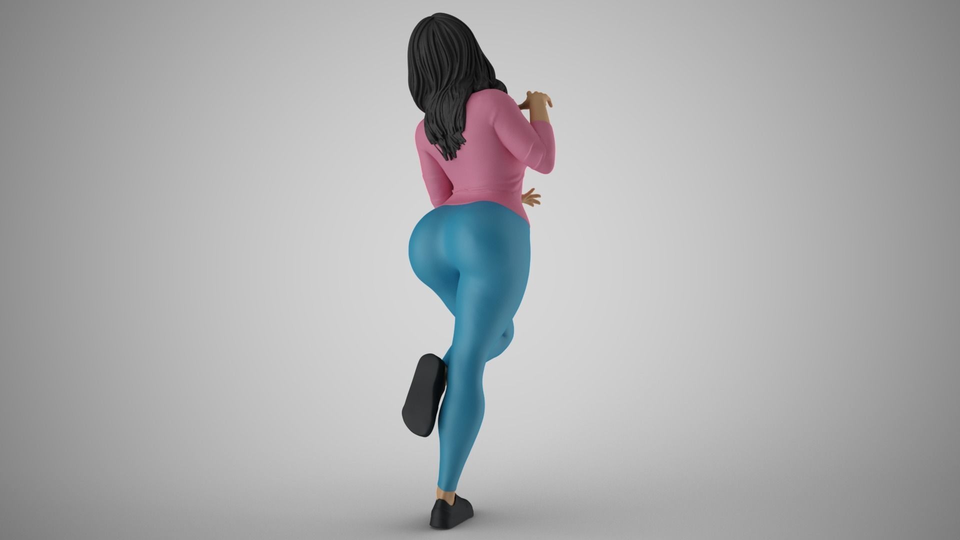 Shimmery Woman 2 3D print model_7