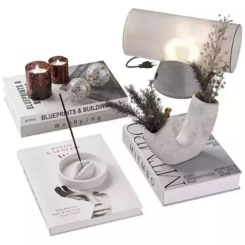 Decorative set with Table lamp