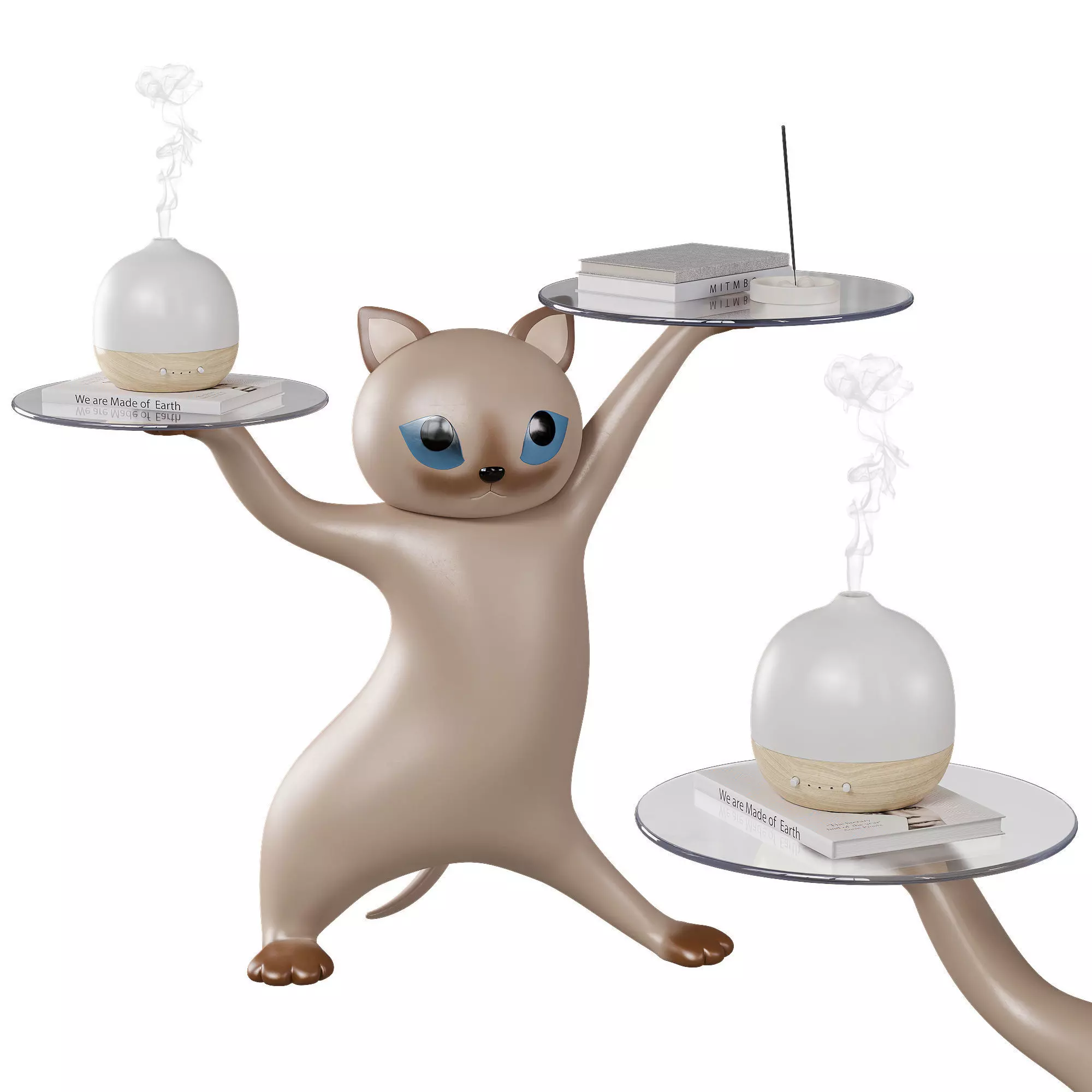 Lula Kitty Side Table with Aroma Diffusor Mcguigan 3D model