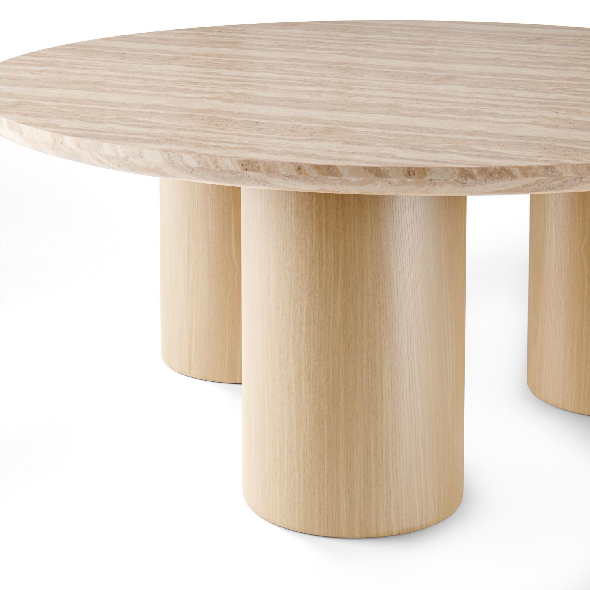 Travertine Coffee Table 3D model_1