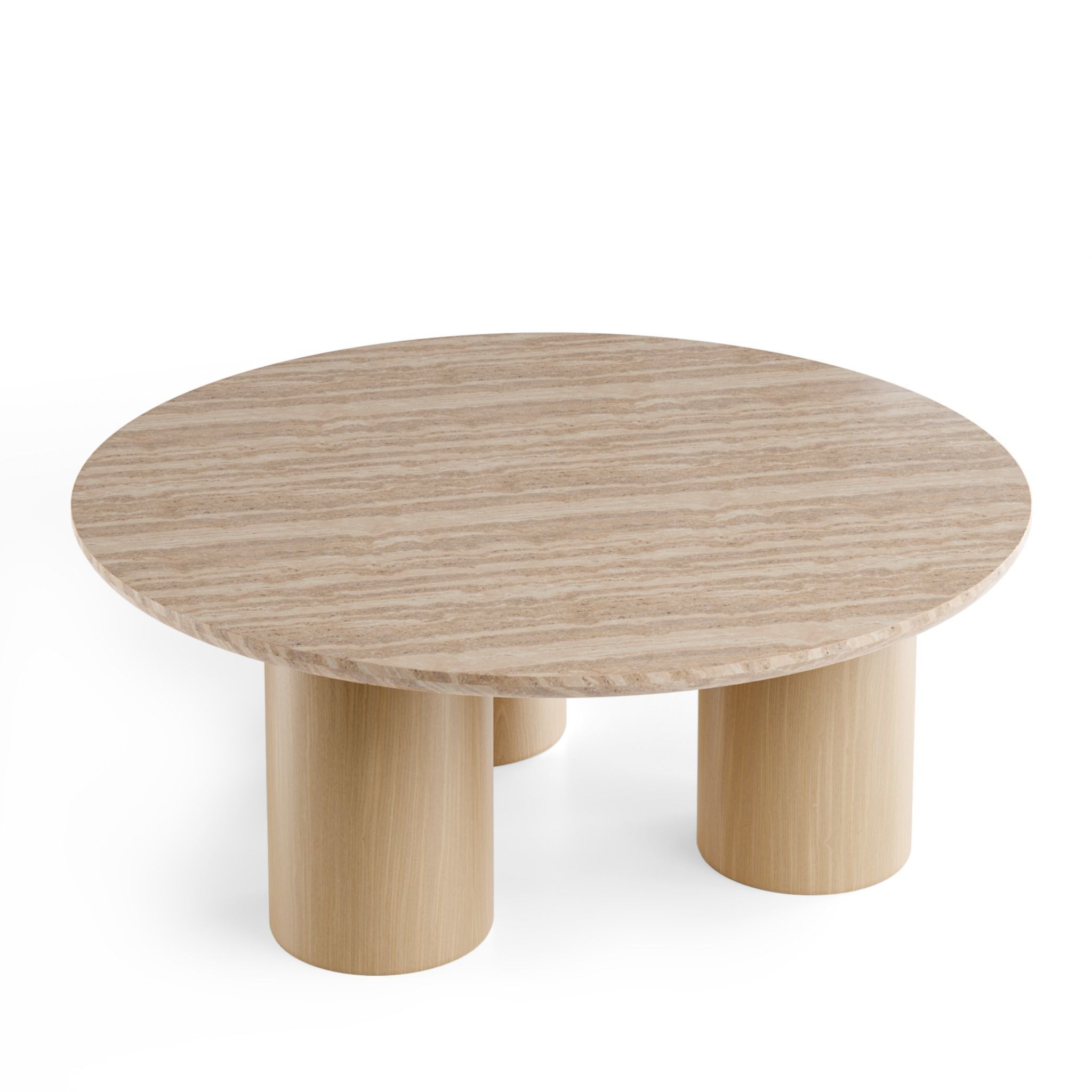 Travertine Coffee Table 3D model_2