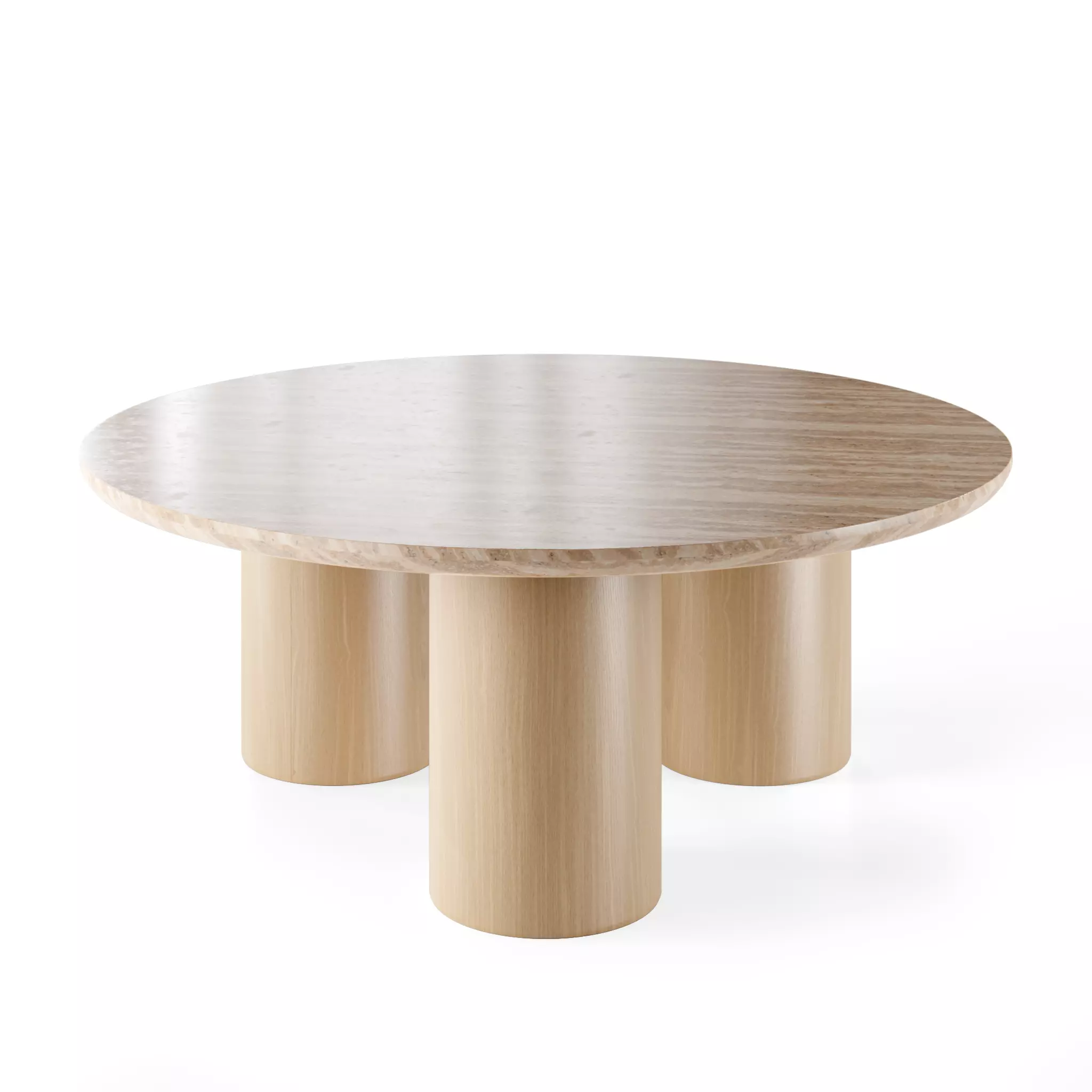 Travertine Coffee Table 3D model_0
