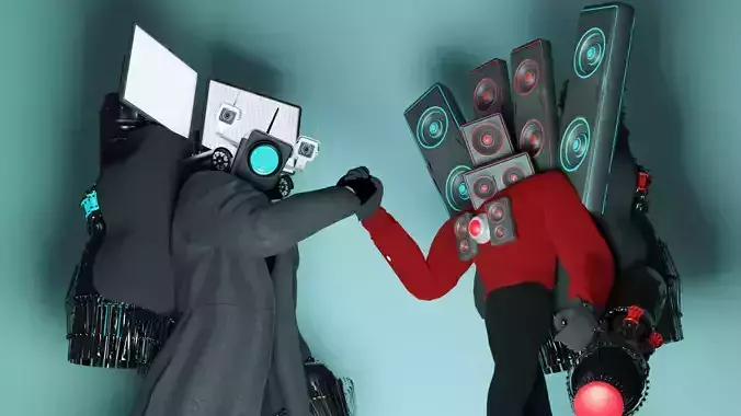 Skibidi Toilet Legendary HandShake 3D model