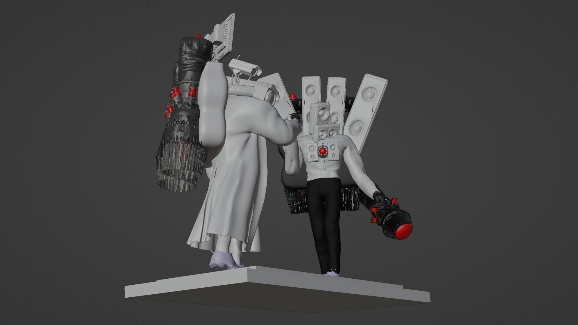 Skibidi Toilet Legendary HandShake 3D model_5