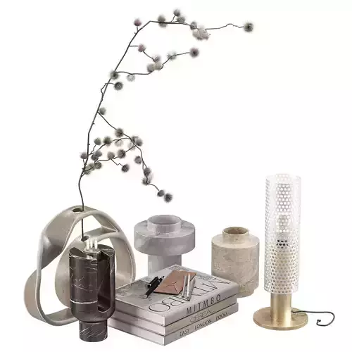 Decorative set with Vouge table lamp