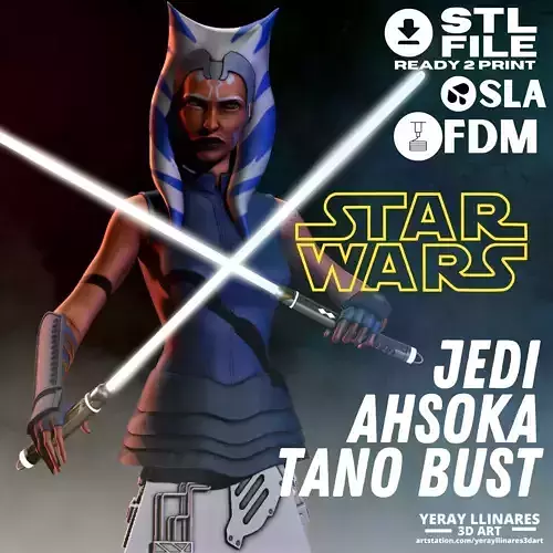JEDI AHSOKA TANO STAR WARS BUST
