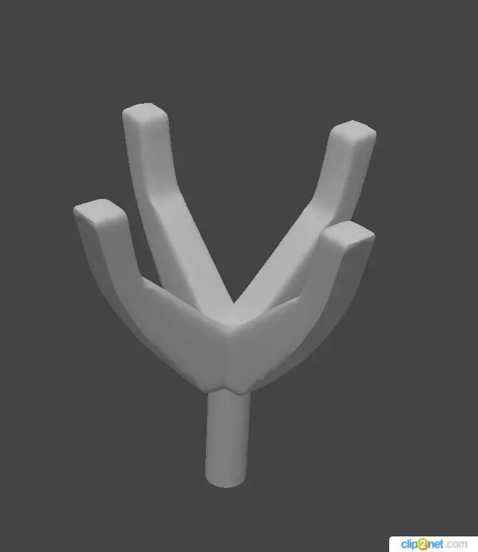 Head Round 4 Prong 5 1 mm Ring  3D print model_0
