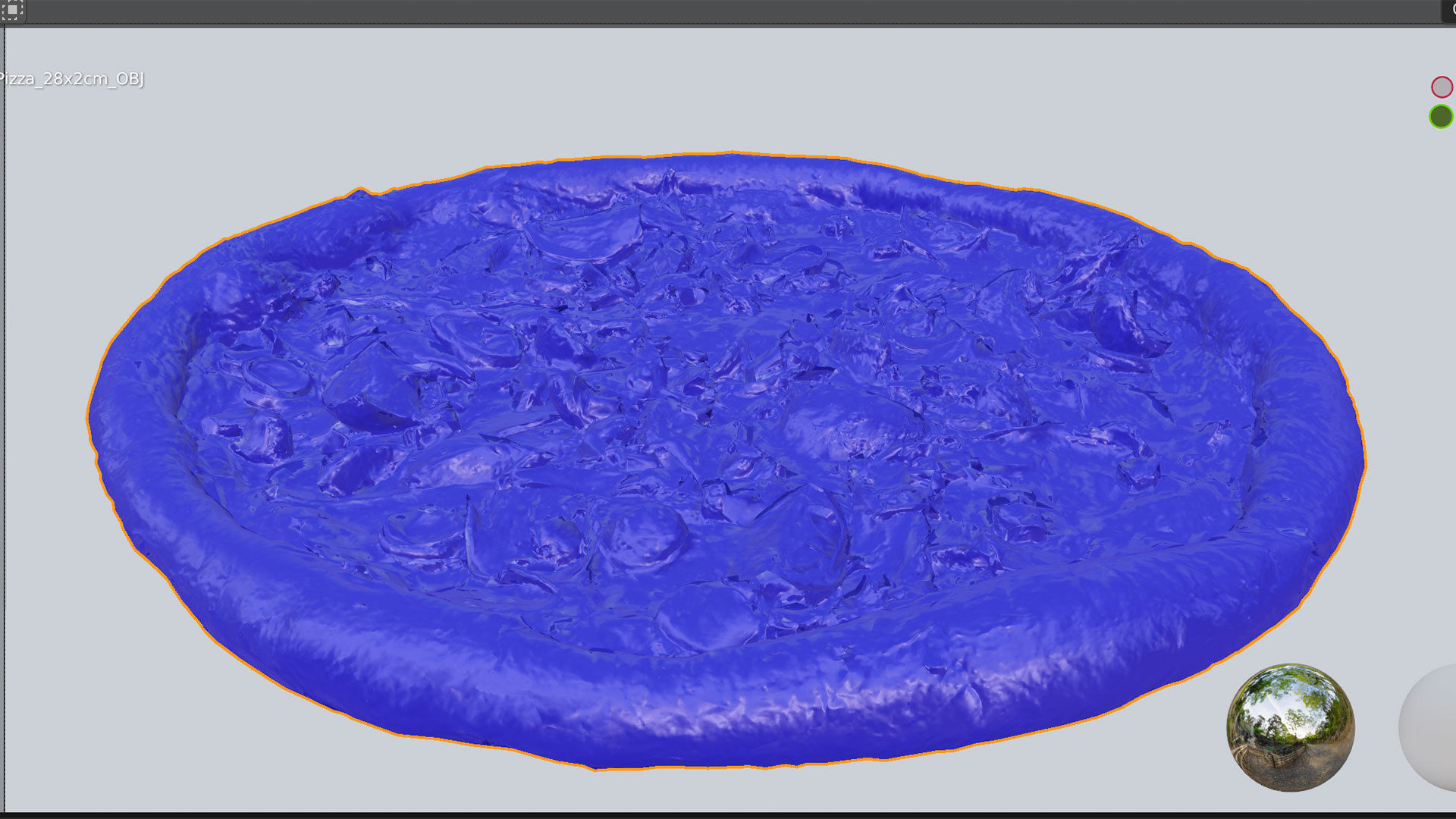 Pizza with salamy corn tomatoes mushrooms and sausage  3D model_6