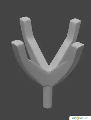 Head Round 4 Prong 5 5 mm 3D print model
