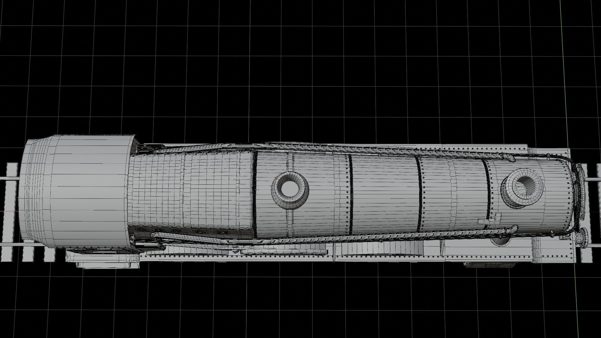 Locomotive GWR 4900 class 5972 Olton Hall Hogwarts Express Low-poly 3D model_22