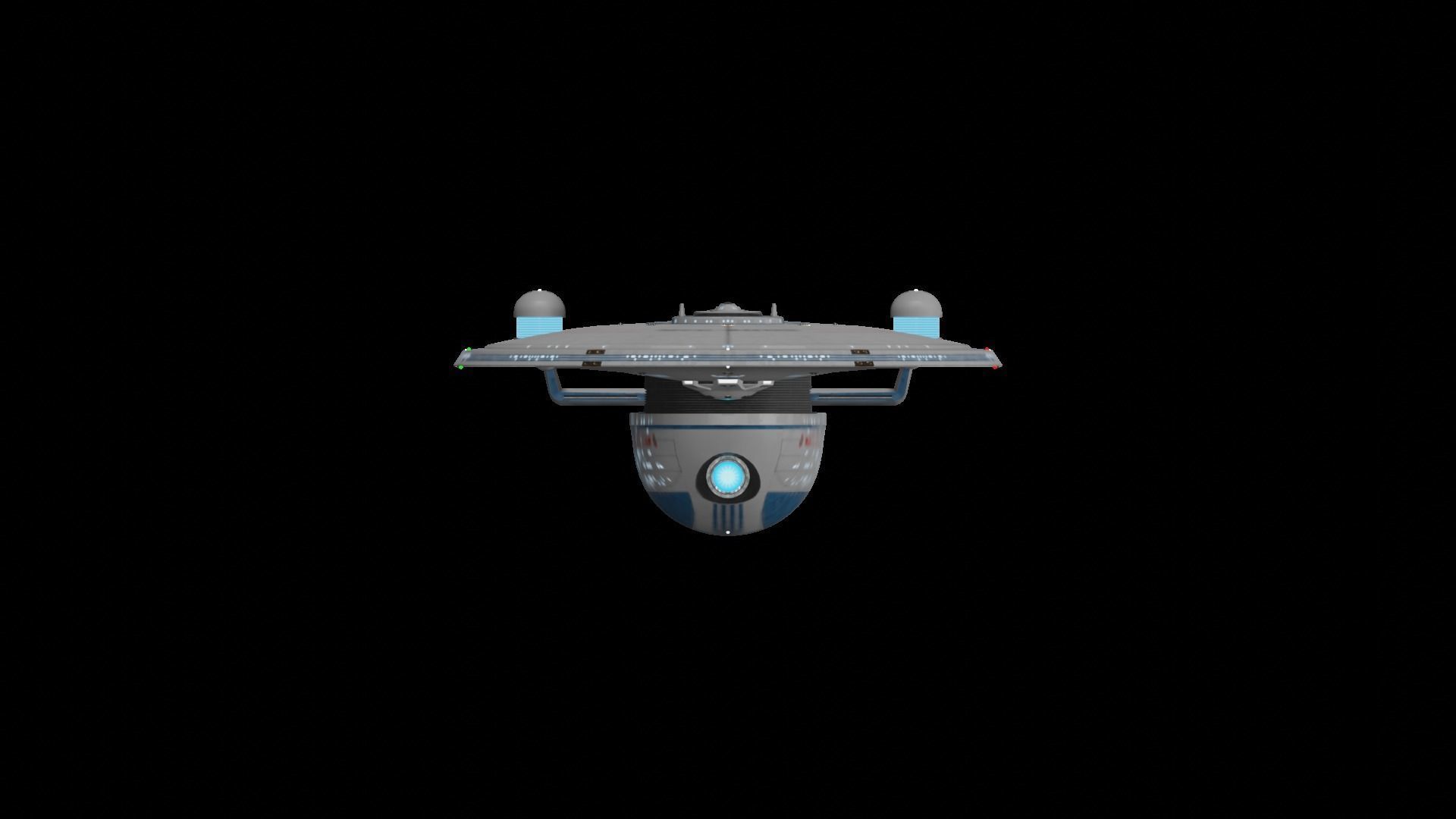 Star Trek Excelsior-Class Starship Low-poly 3D model_3