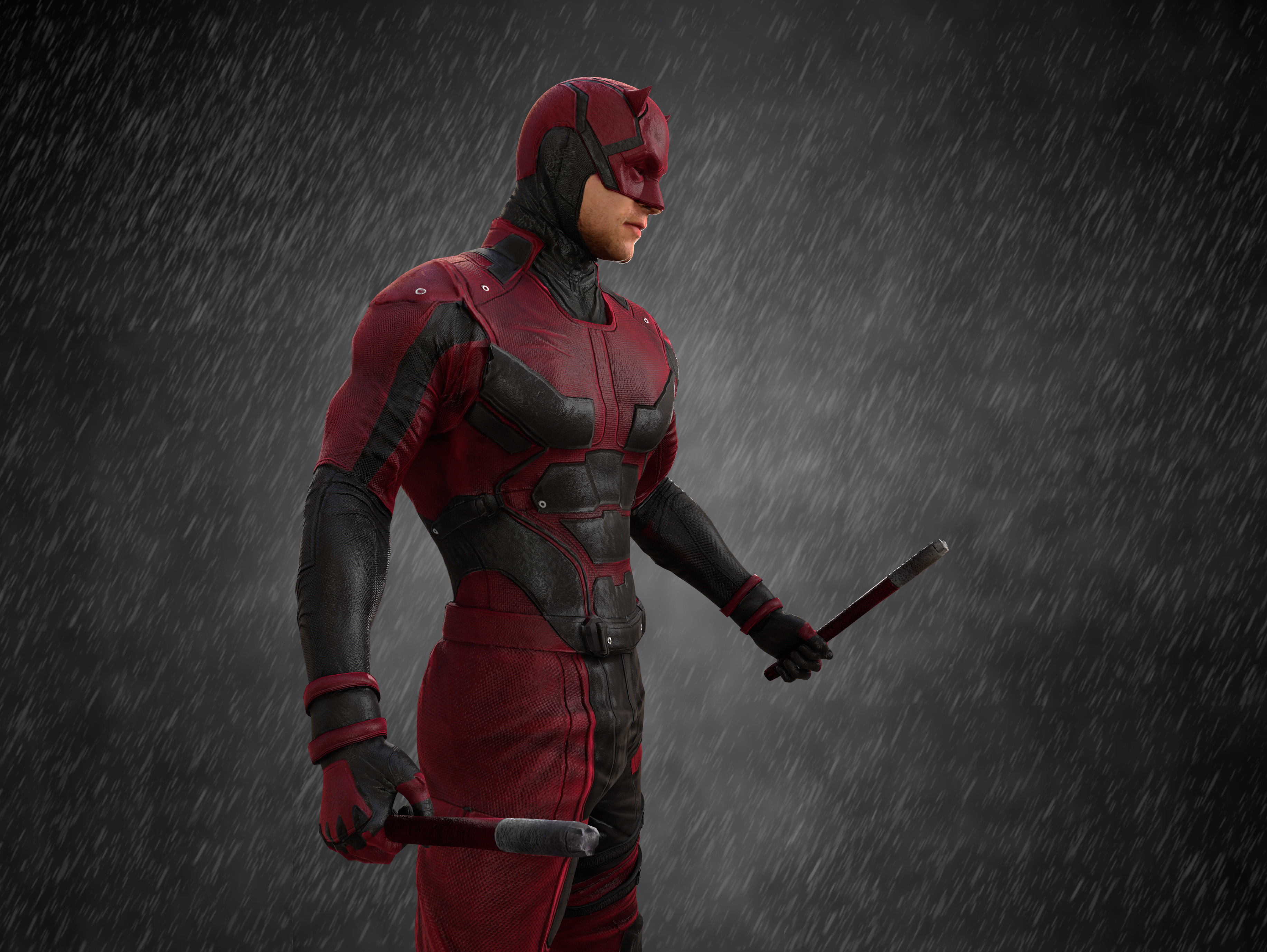 Daredevil Low-poly 3D model_5