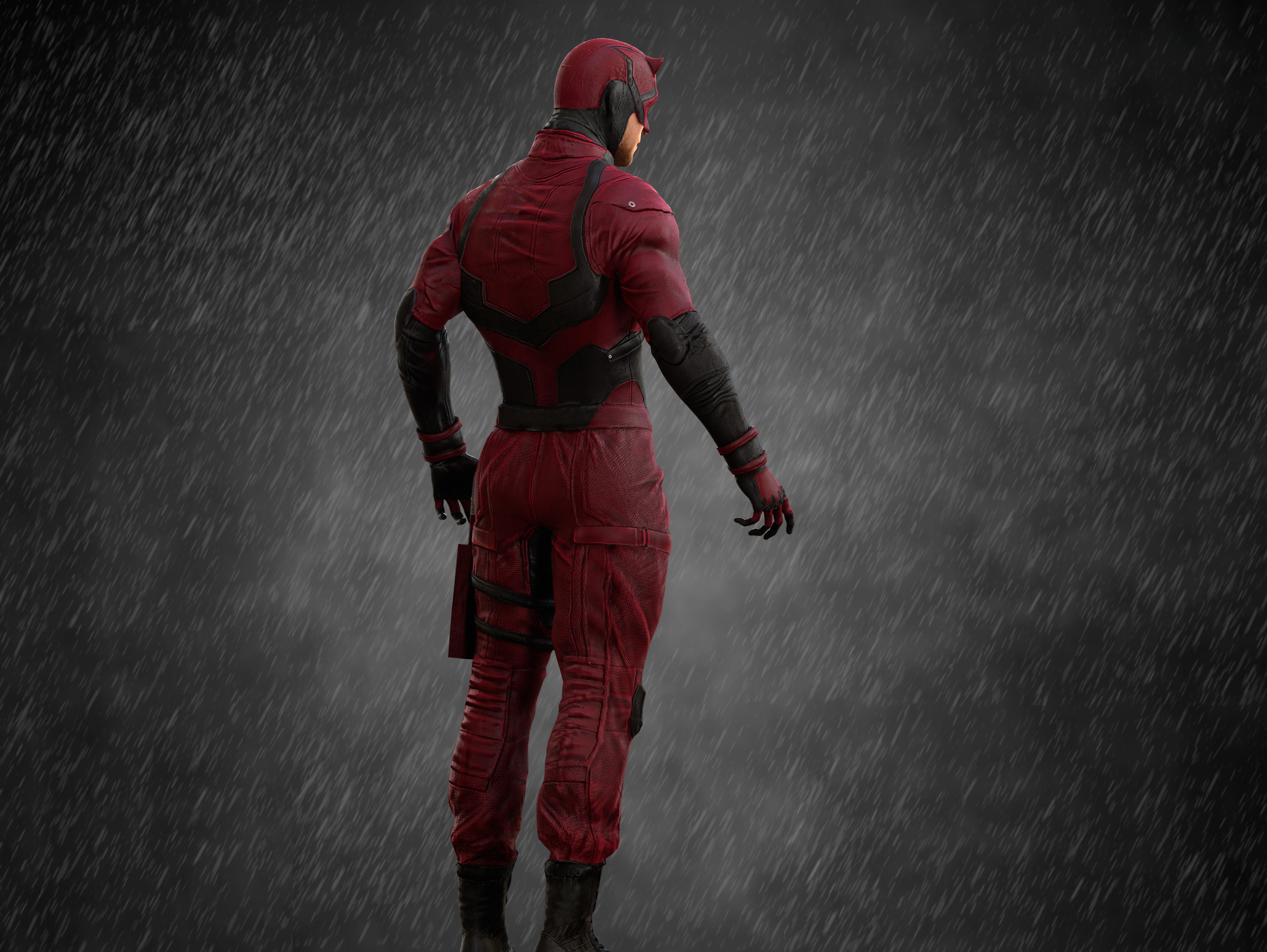 Daredevil Low-poly 3D model_7