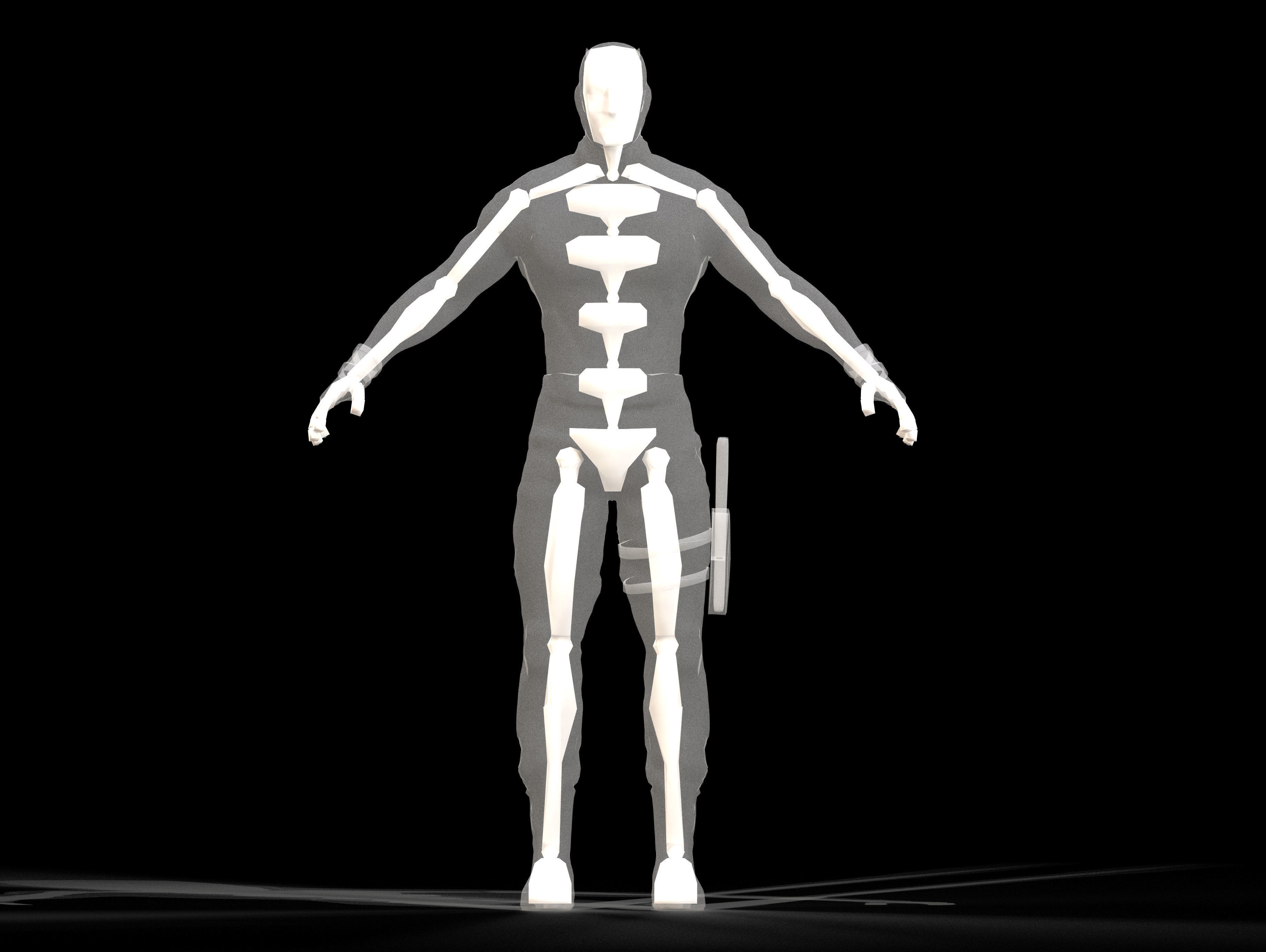 Daredevil Low-poly 3D model_12