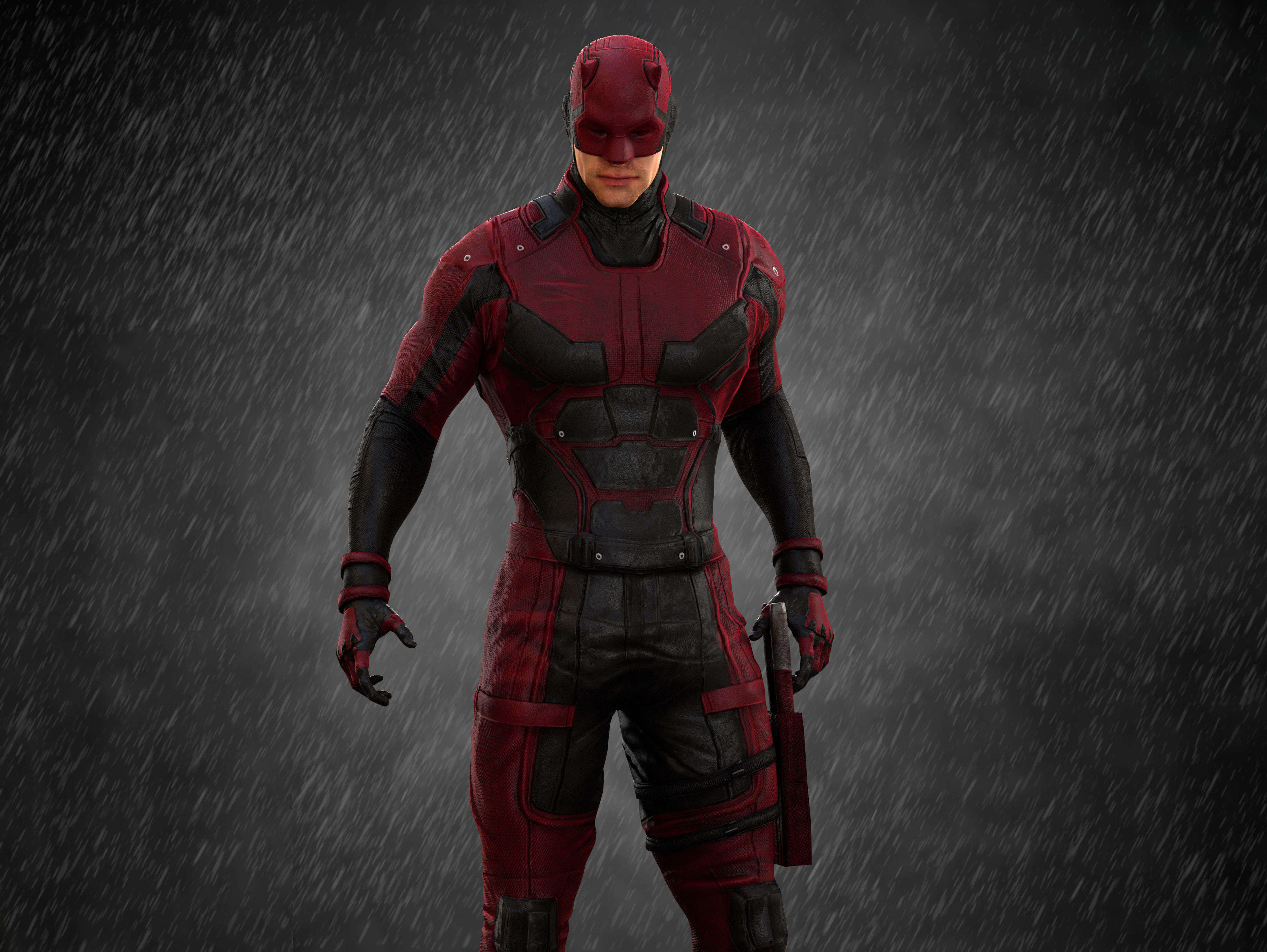 Daredevil Low-poly 3D model_3