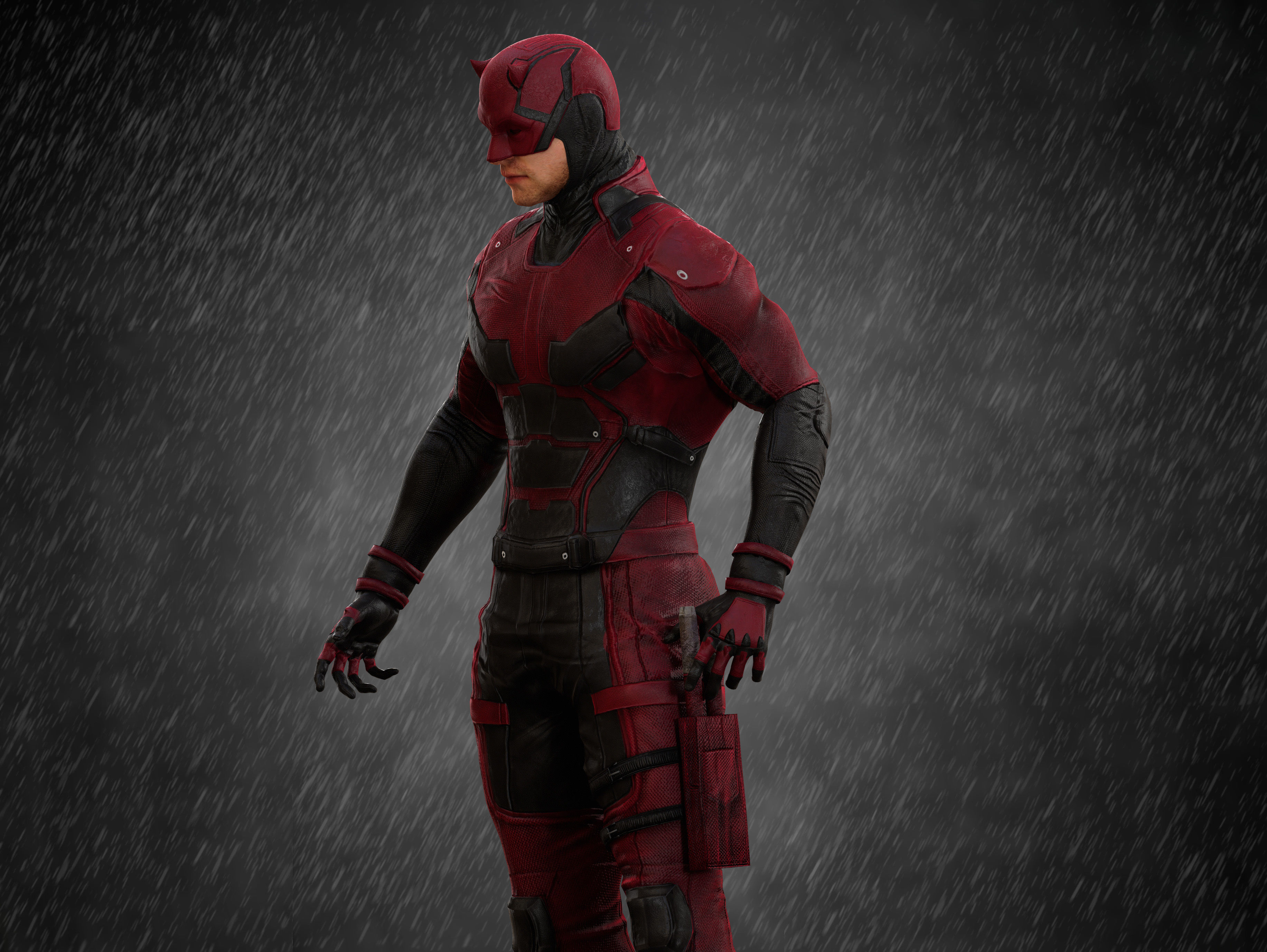 Daredevil Low-poly 3D model_6