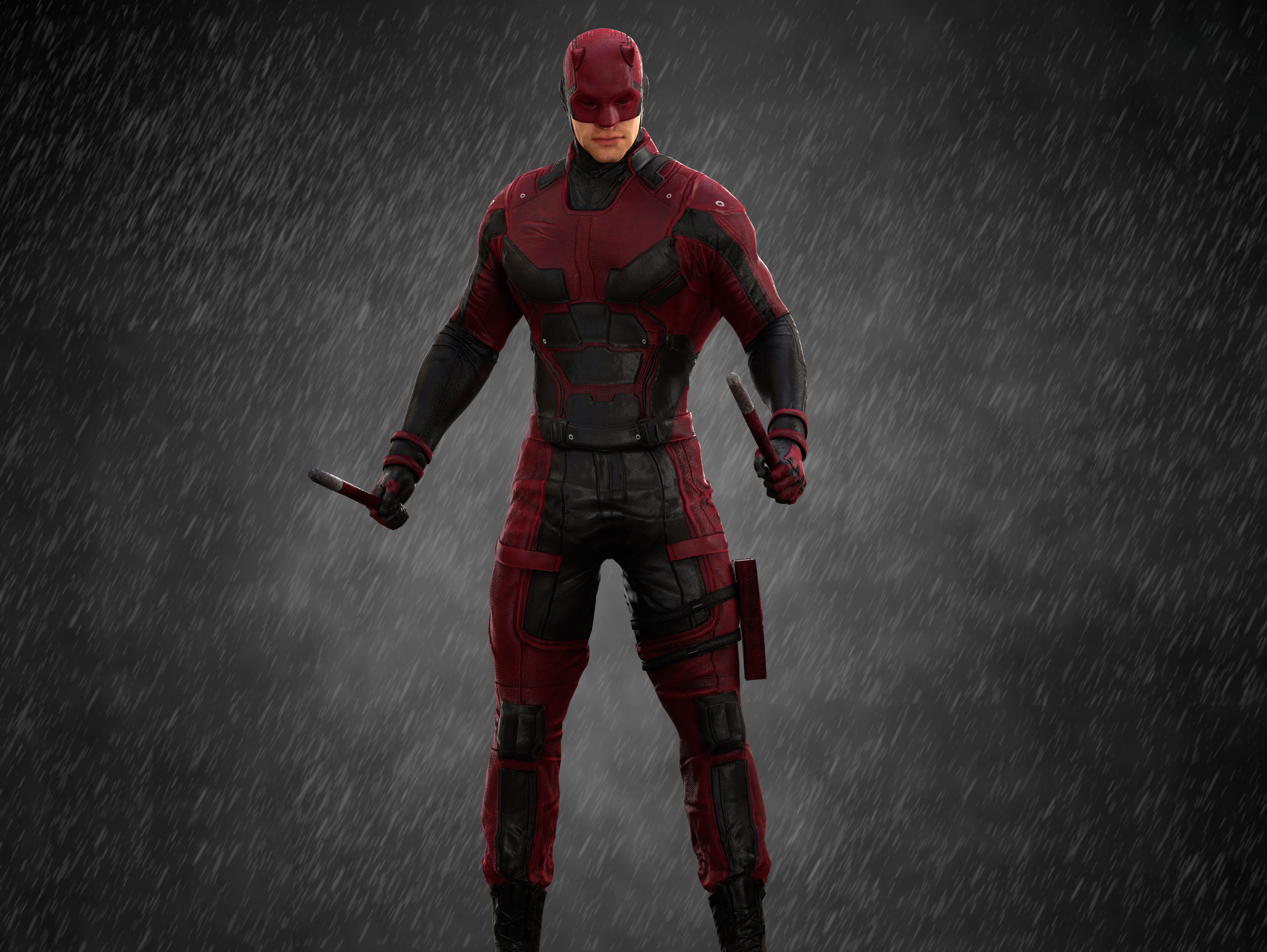 Daredevil Low-poly 3D model_2