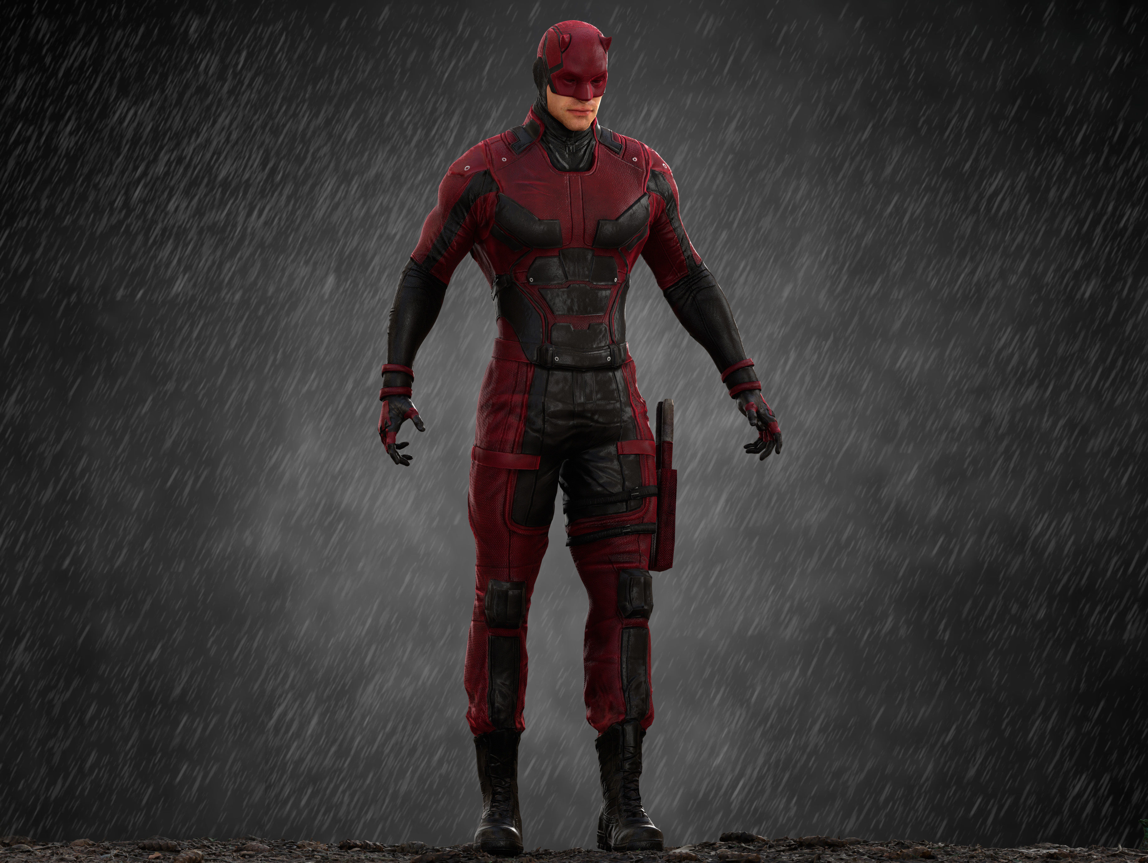 Daredevil Low-poly 3D model_8