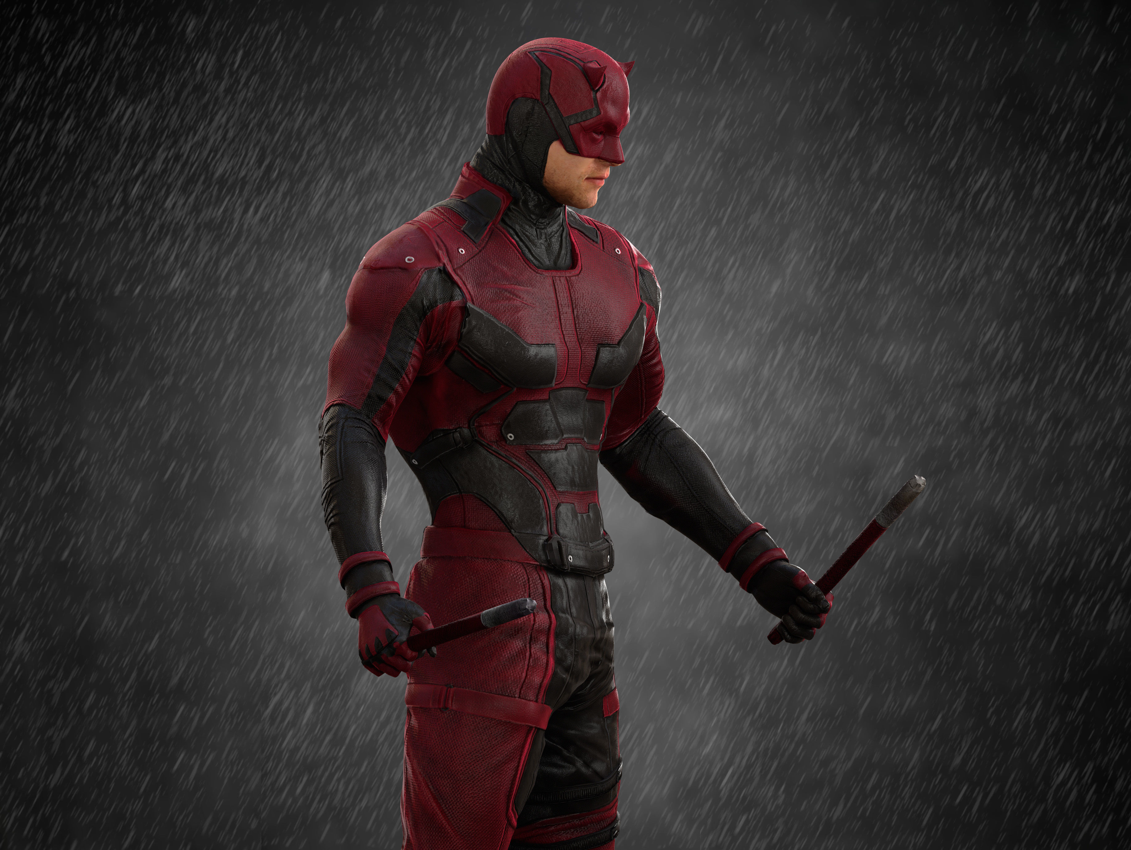 Daredevil Low-poly 3D model_10