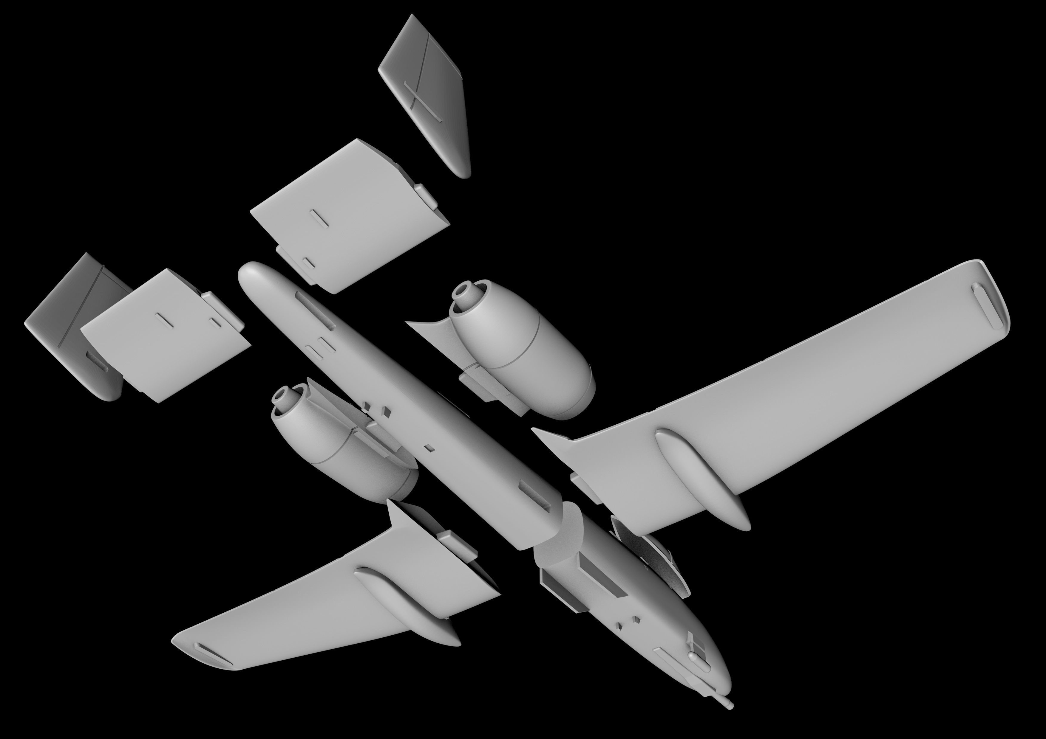 A10-A THUNDERBOLT-II Scale 1-72 Ready to Print STL FILES 3D print model_7