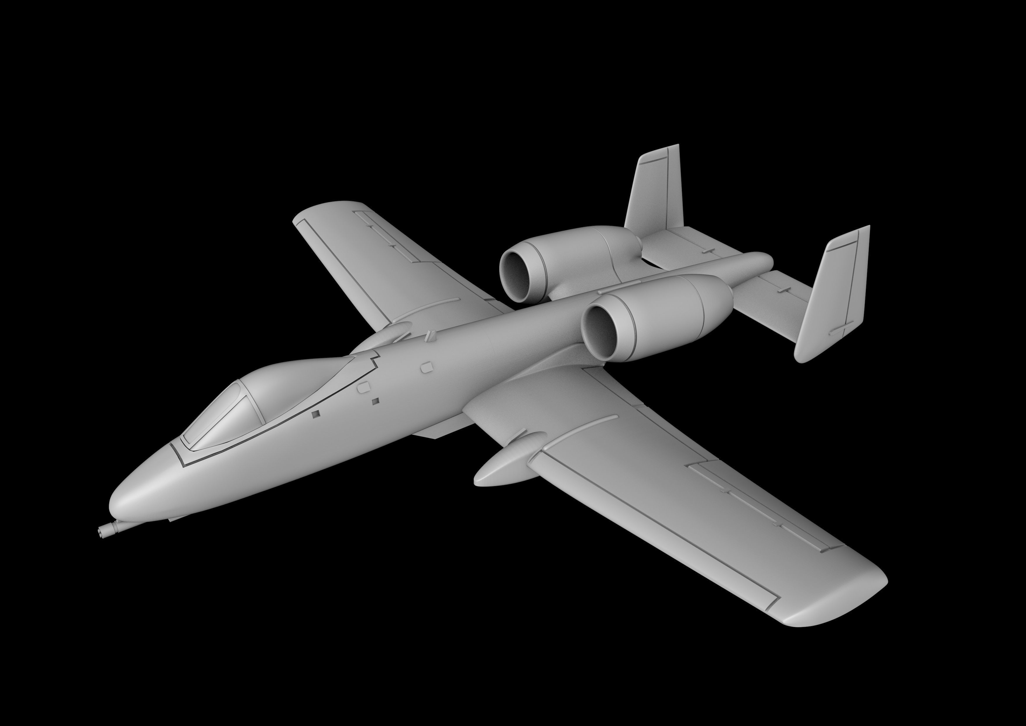 A10-A THUNDERBOLT-II Scale 1-72 Ready to Print STL FILES 3D print model_3