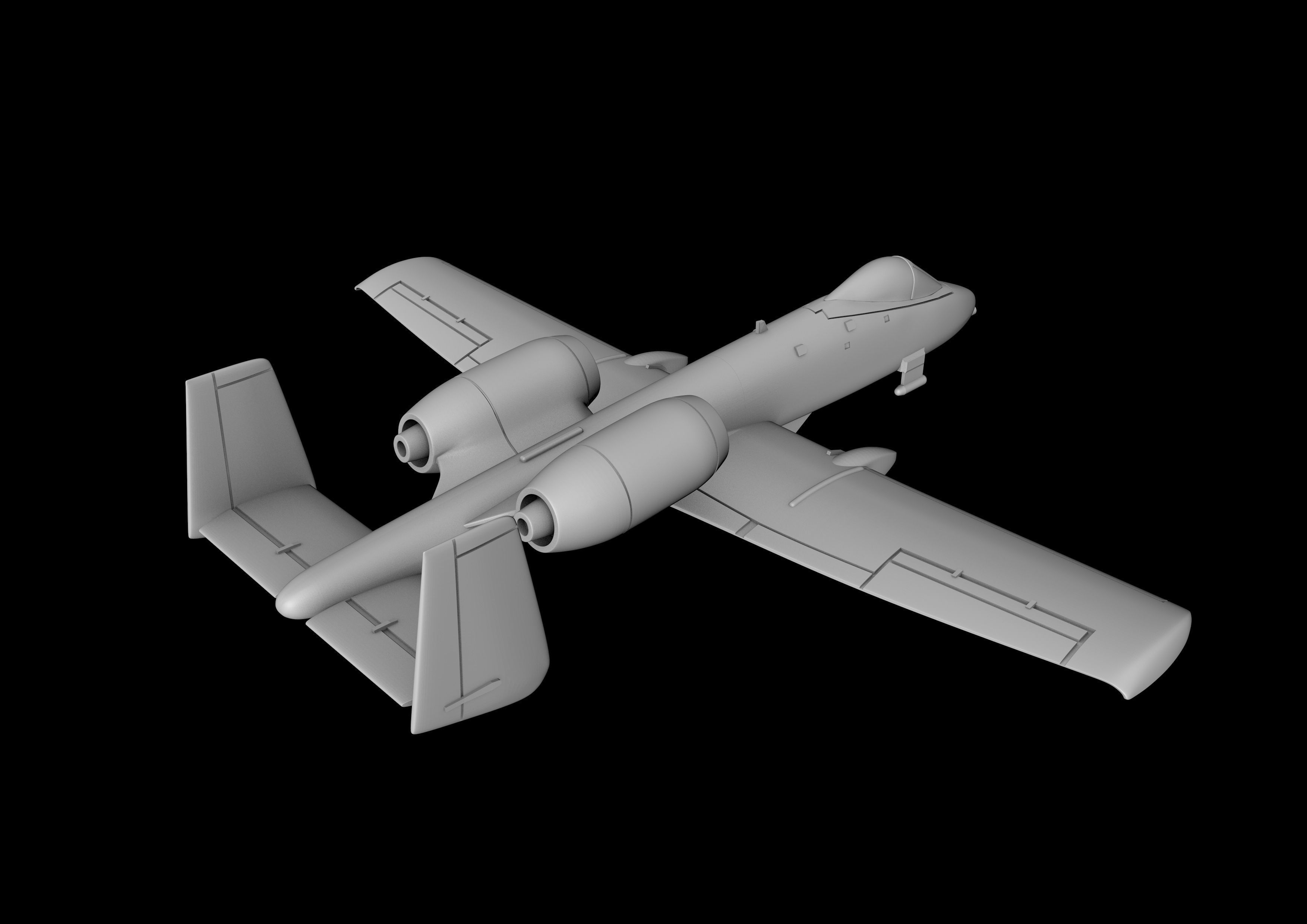 A10-A THUNDERBOLT-II Scale 1-72 Ready to Print STL FILES 3D print model_4