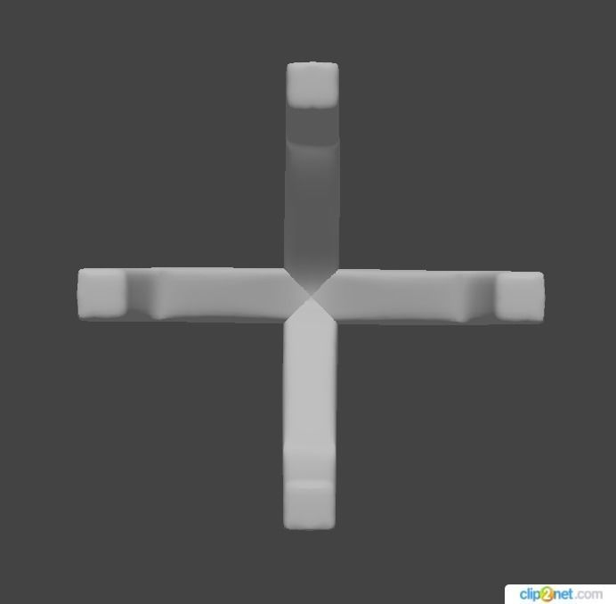 Head Round 4 Prong 5 8 mm 3D print model_2