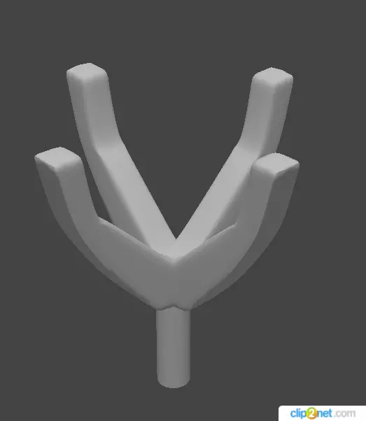 Head Round 4 Prong 5 8 mm 3D print model_0