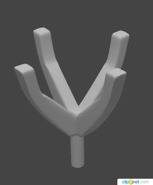Head Round 4 Prong 6 mm 3D print model_0
